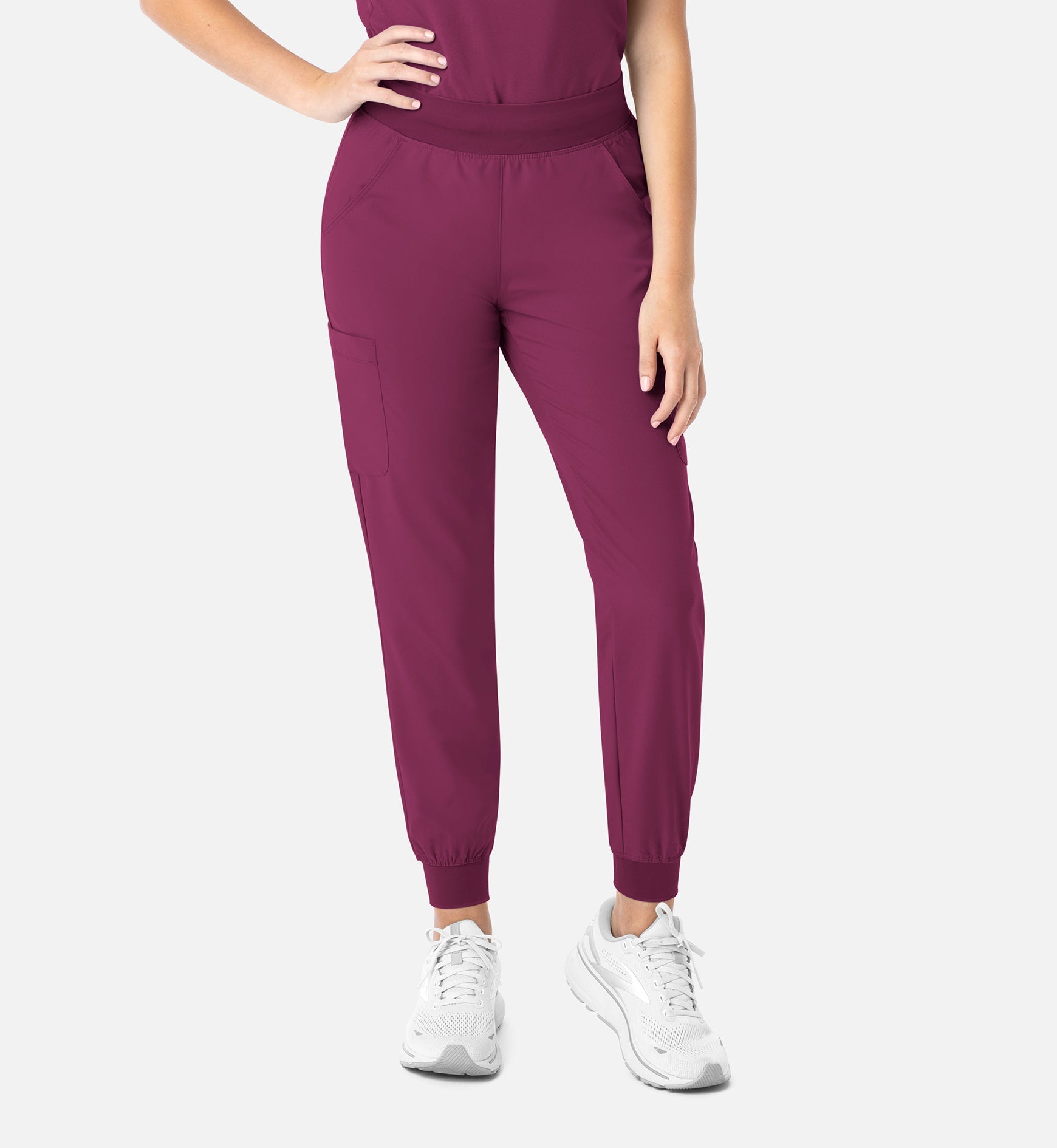 Momentum 5092 Women's Yoga Waist Jogger Wine