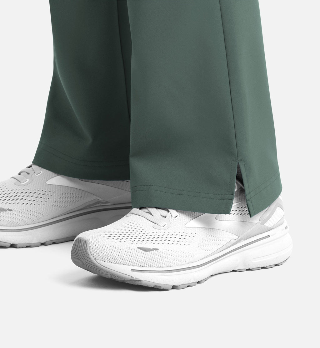 Momentum 5093 Women's Full Elastic Band Flare Leg Pants Moss