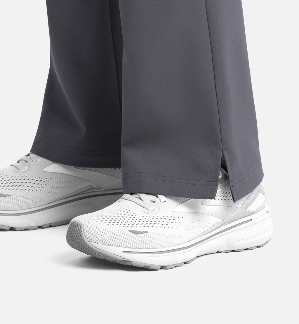 Momentum 5093 Women's Full Elastic Band Flare Leg Pants Pewter