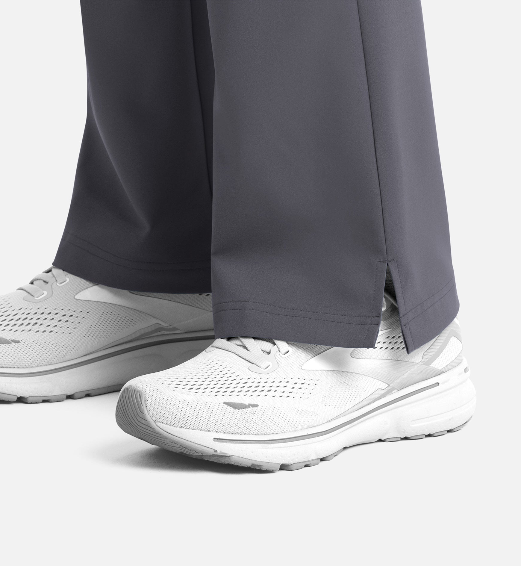 Momentum 5093 Women's Full Elastic Band Flare Leg Pants Pewter