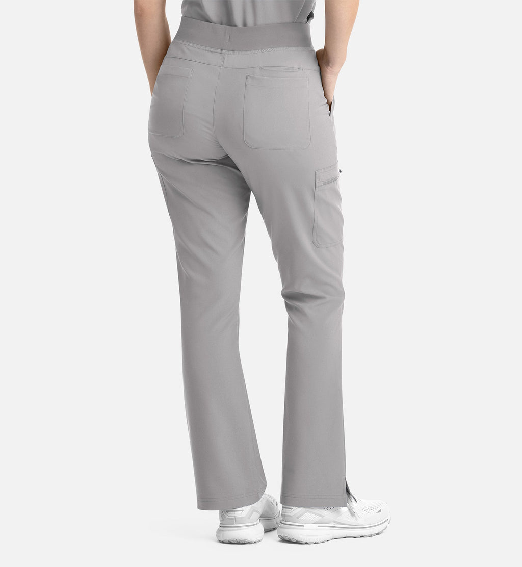 Momentum 5093 Women’s Full Elastic Band Flare Leg Pant Quiet Grey