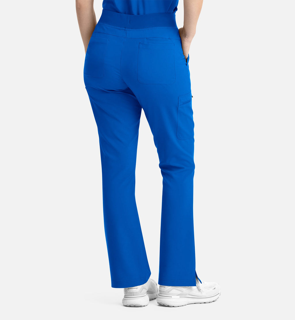 Momentum 5093 Women's Full Elastic Band Flare Leg Pants Royal Blue