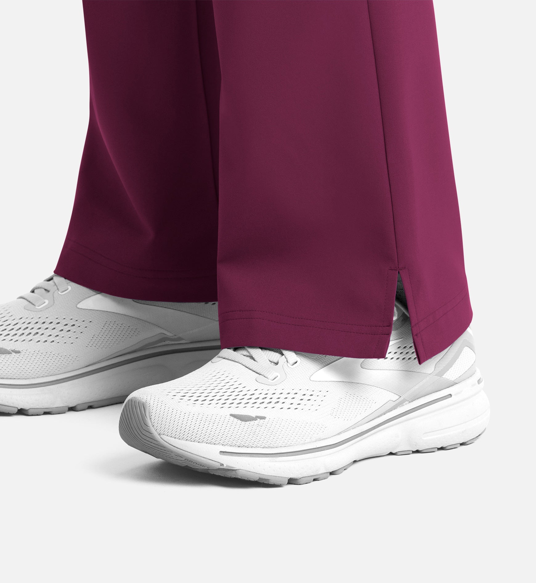 Momentum 5093 Women's Full Elastic Band Flare Leg Pants Wine