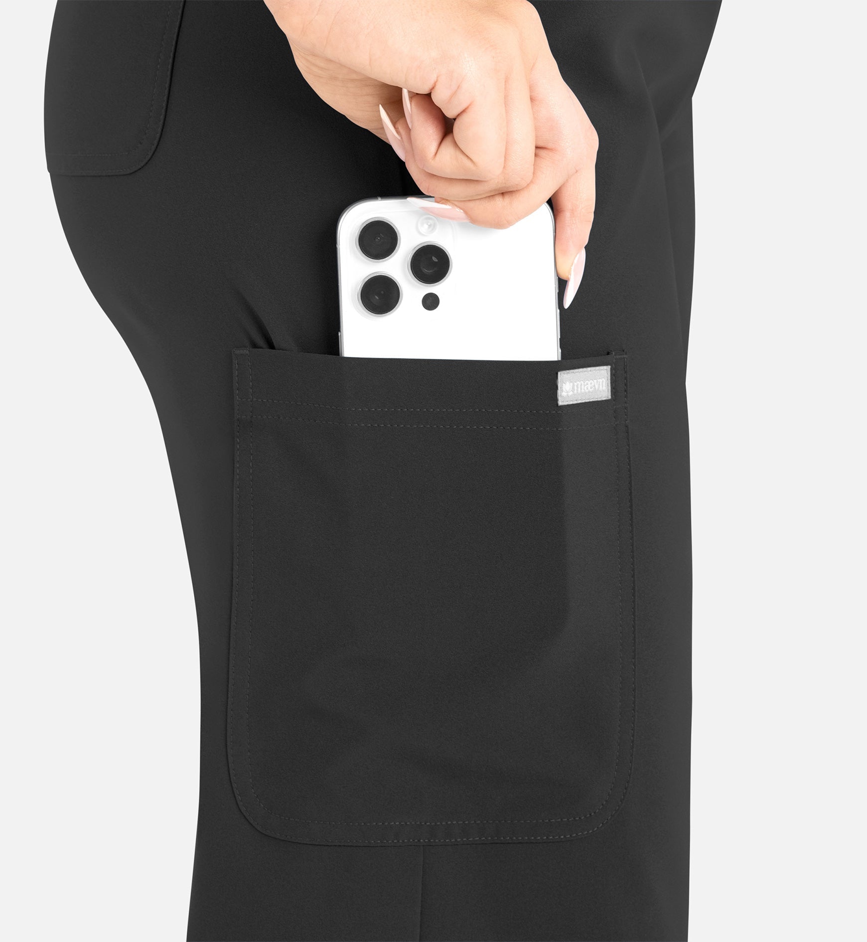 Momentum 5094 Women’s High Waist Full Elastic Wide Leg Pant Black