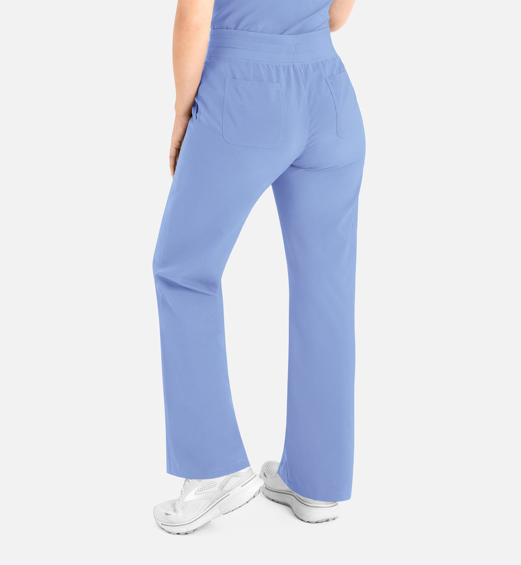 Momentum 5094 Women’s High Waist Full Elastic Wide Leg Pant Ceil Blue