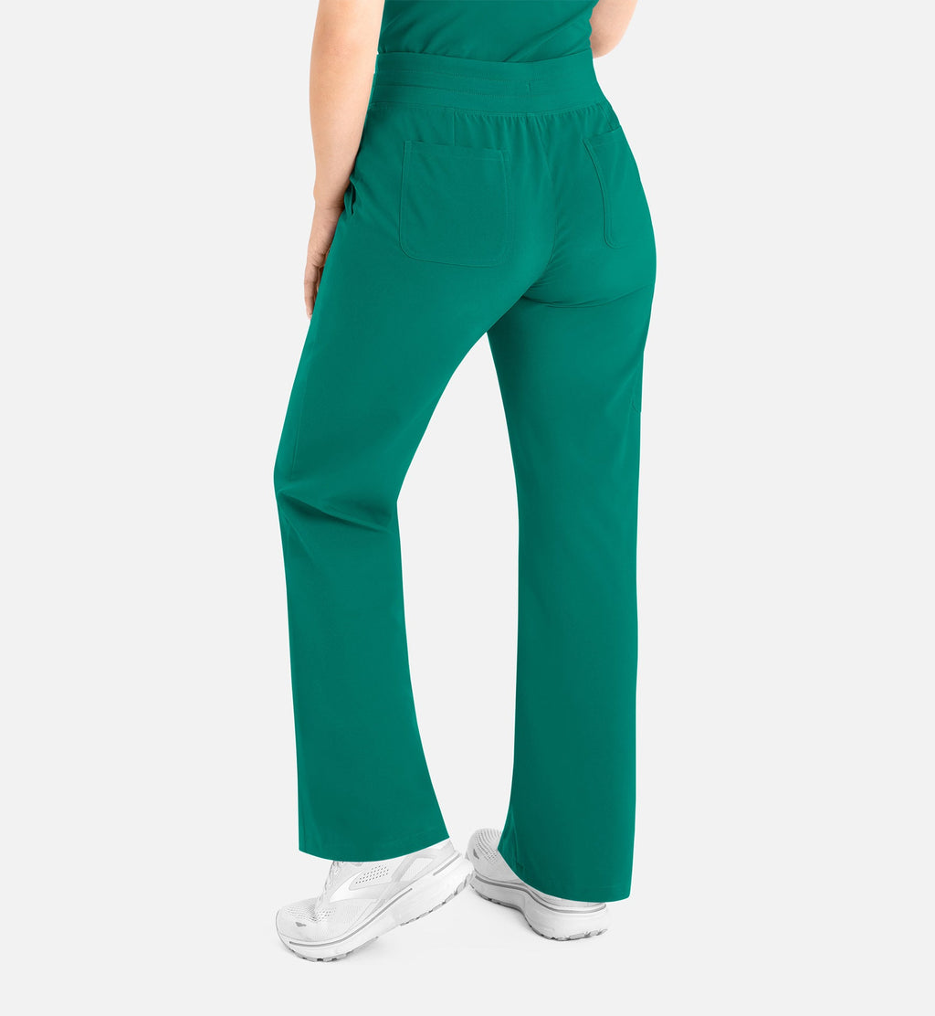 Momentum 5094 Women’s High Waist Full Elastic Wide Leg Pant Hunter