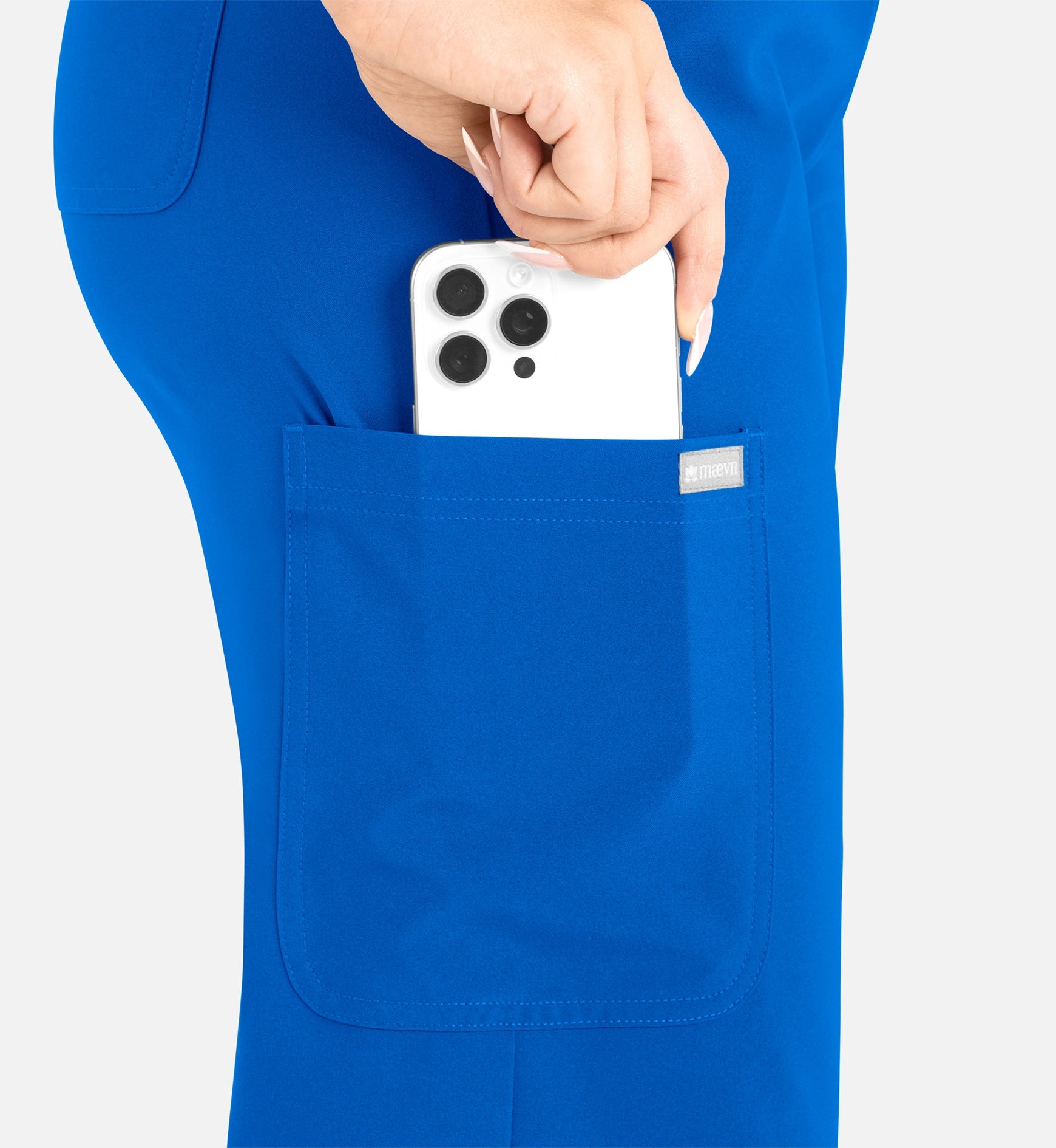 Momentum 5094 Women’s High Waist Full Elastic Wide Leg Pant Royal Blue