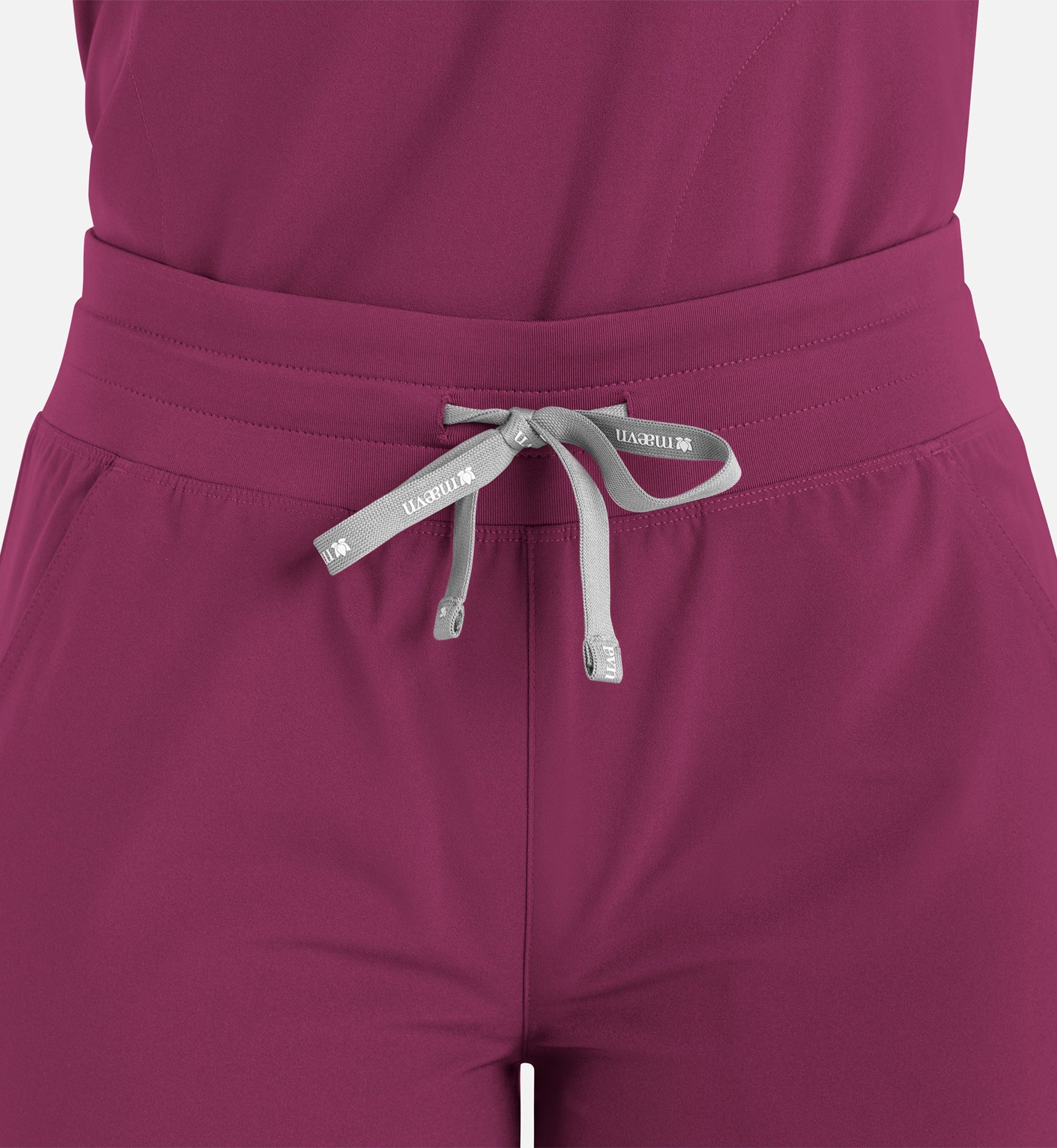 Momentum 5094 Women’s High Waist Full Elastic Wide Leg Pant Wine