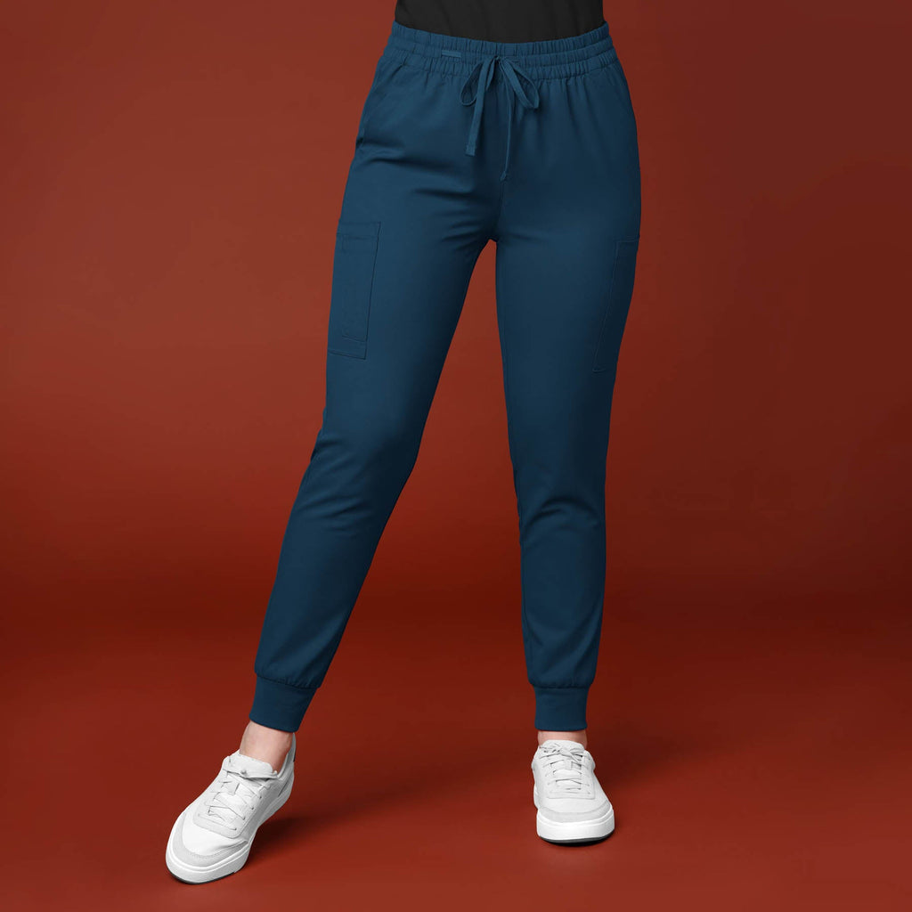 Thrive 5122 Cargo Jogger Scrub Pants Caribbean Blue