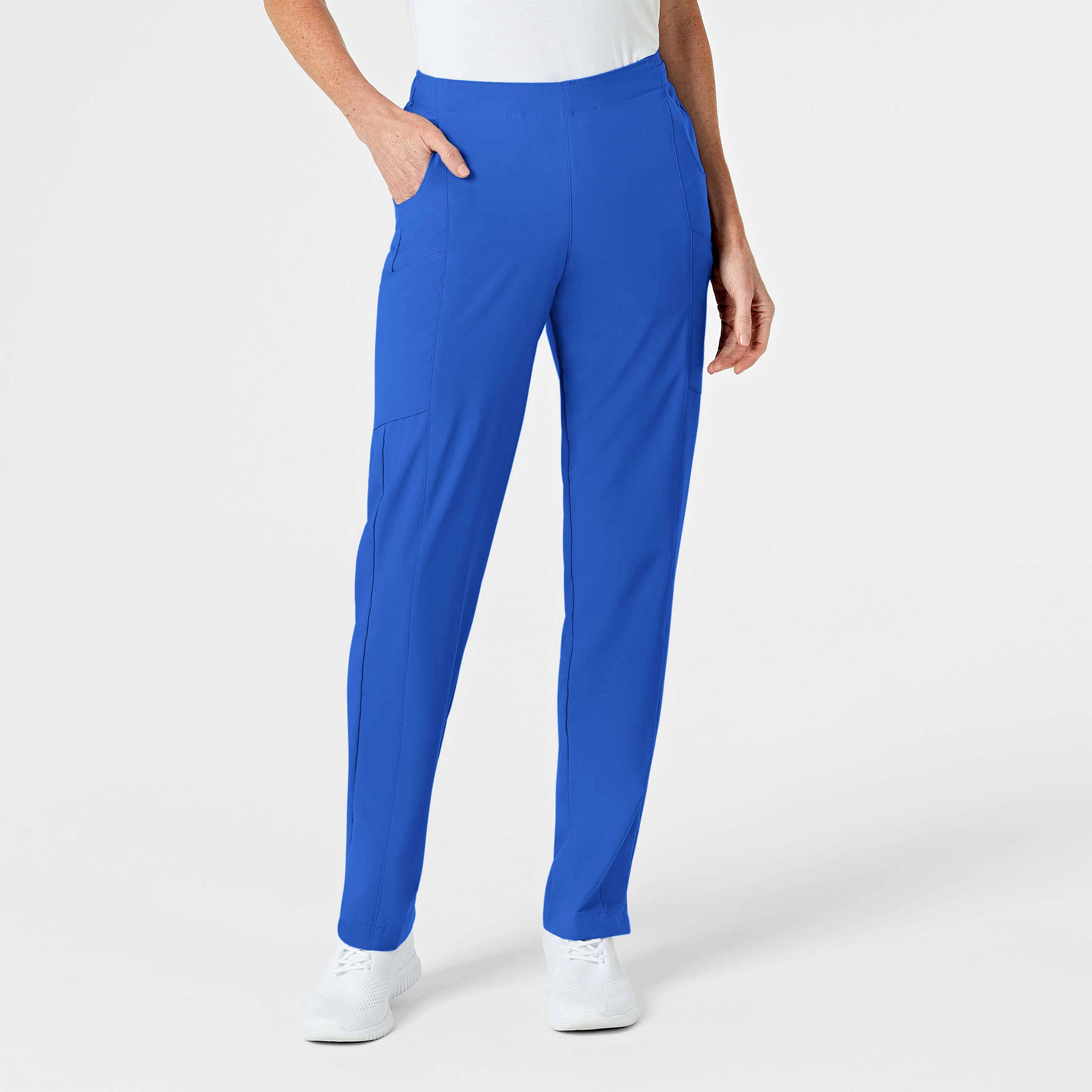 W123 5155 Flat Front Cargo Scrub Pants Royal