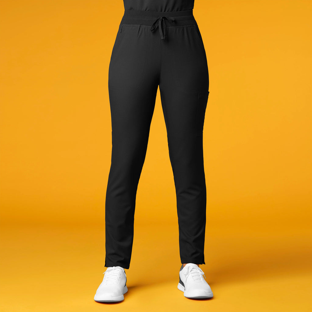 Thrive 5222 Cargo Straight Slim Leg Scrub Pants Black