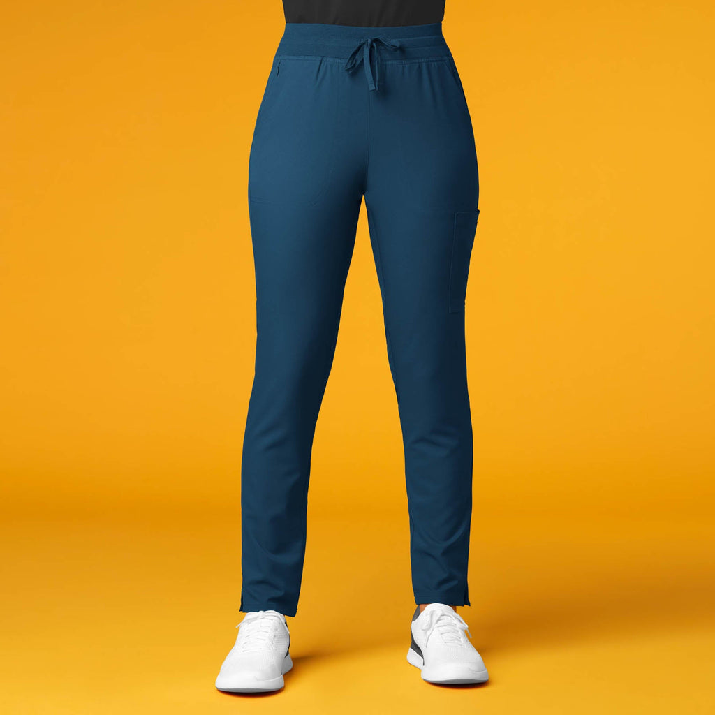 Thrive 5222 Cargo Straight Slim Leg Scrub Pants Caribbean Blue