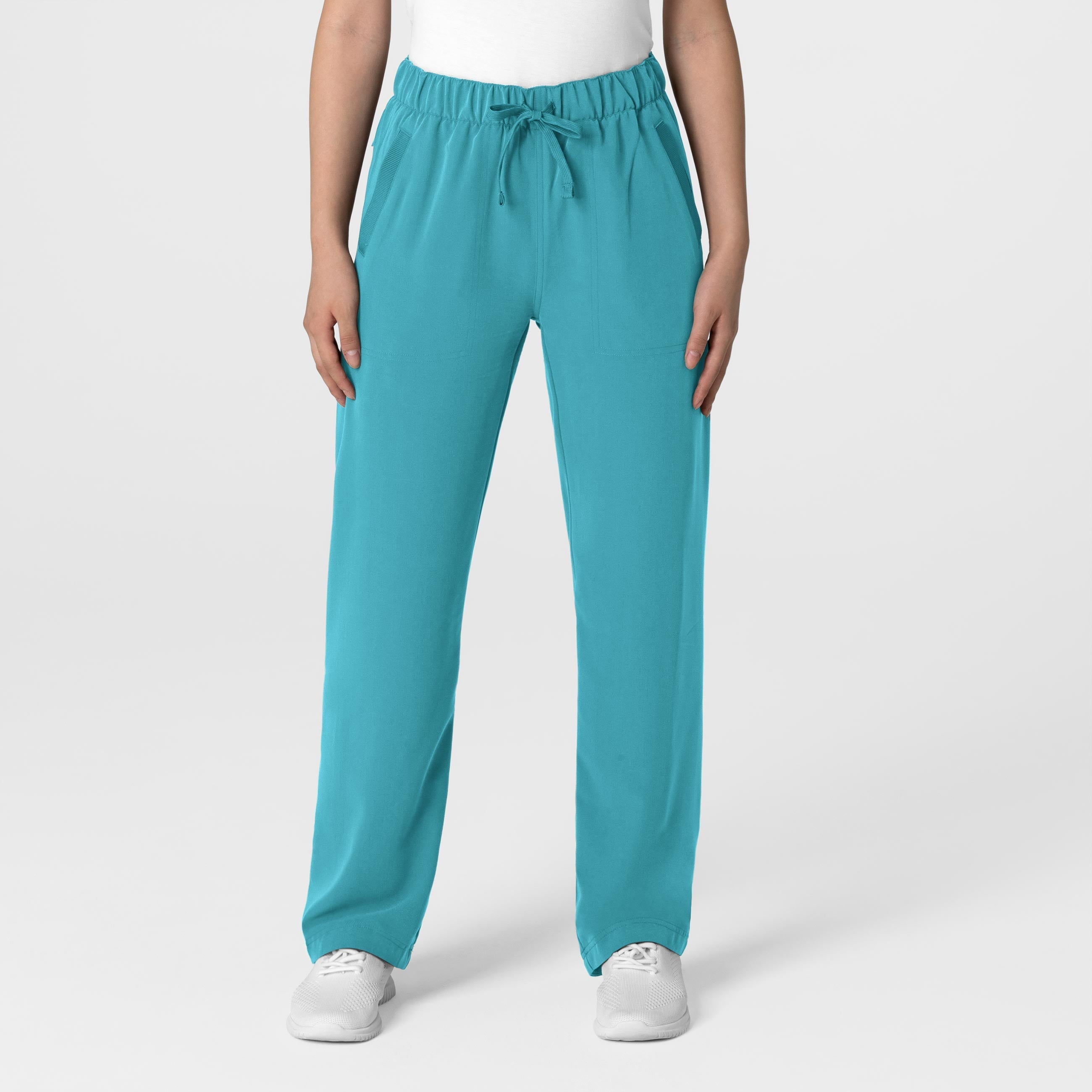 Nova 5232 Stovepipe High-Low Hem Scrub Pants Teal Blue