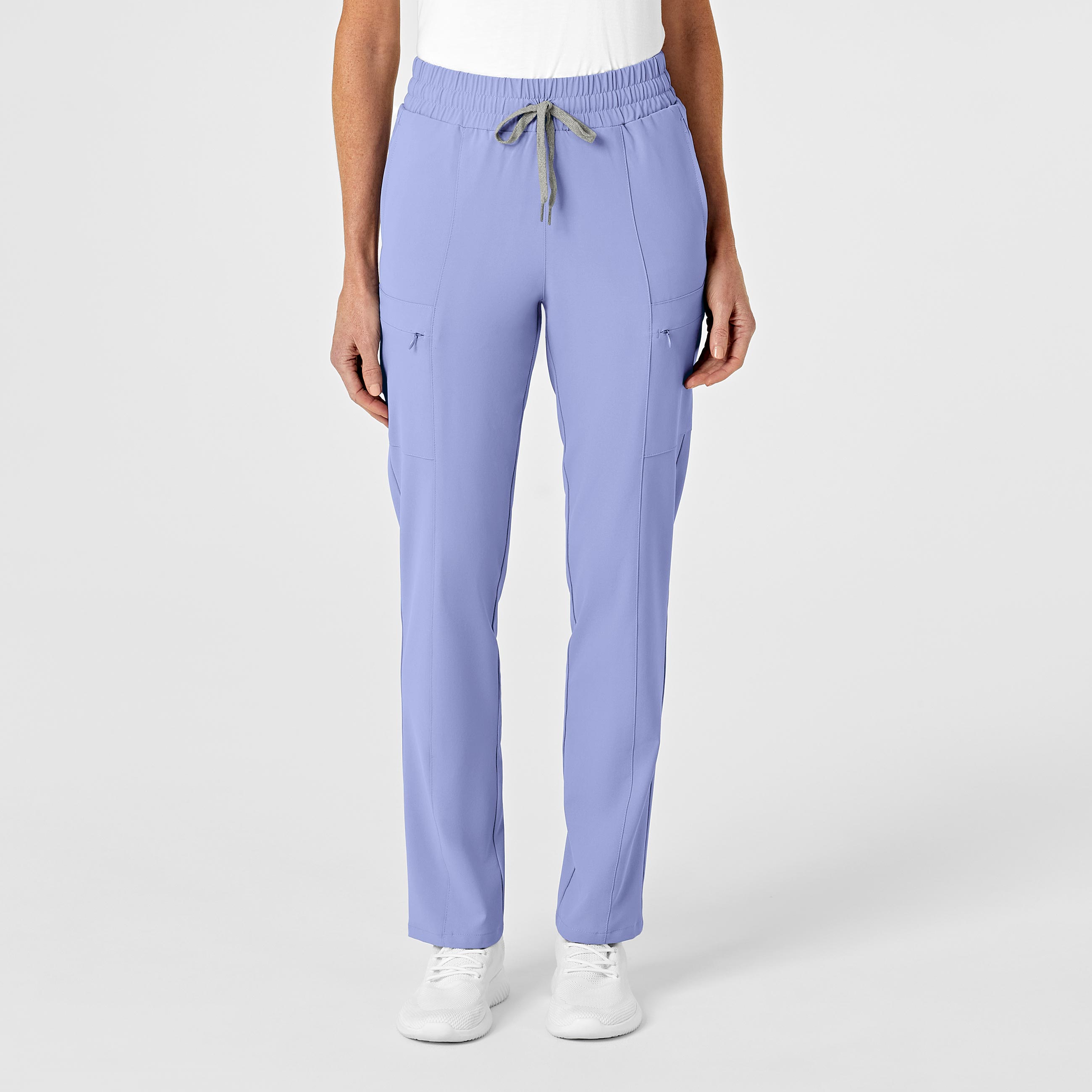 RENEW 5334 High Waist Slim Leg Scrub Pants Ceil Blue