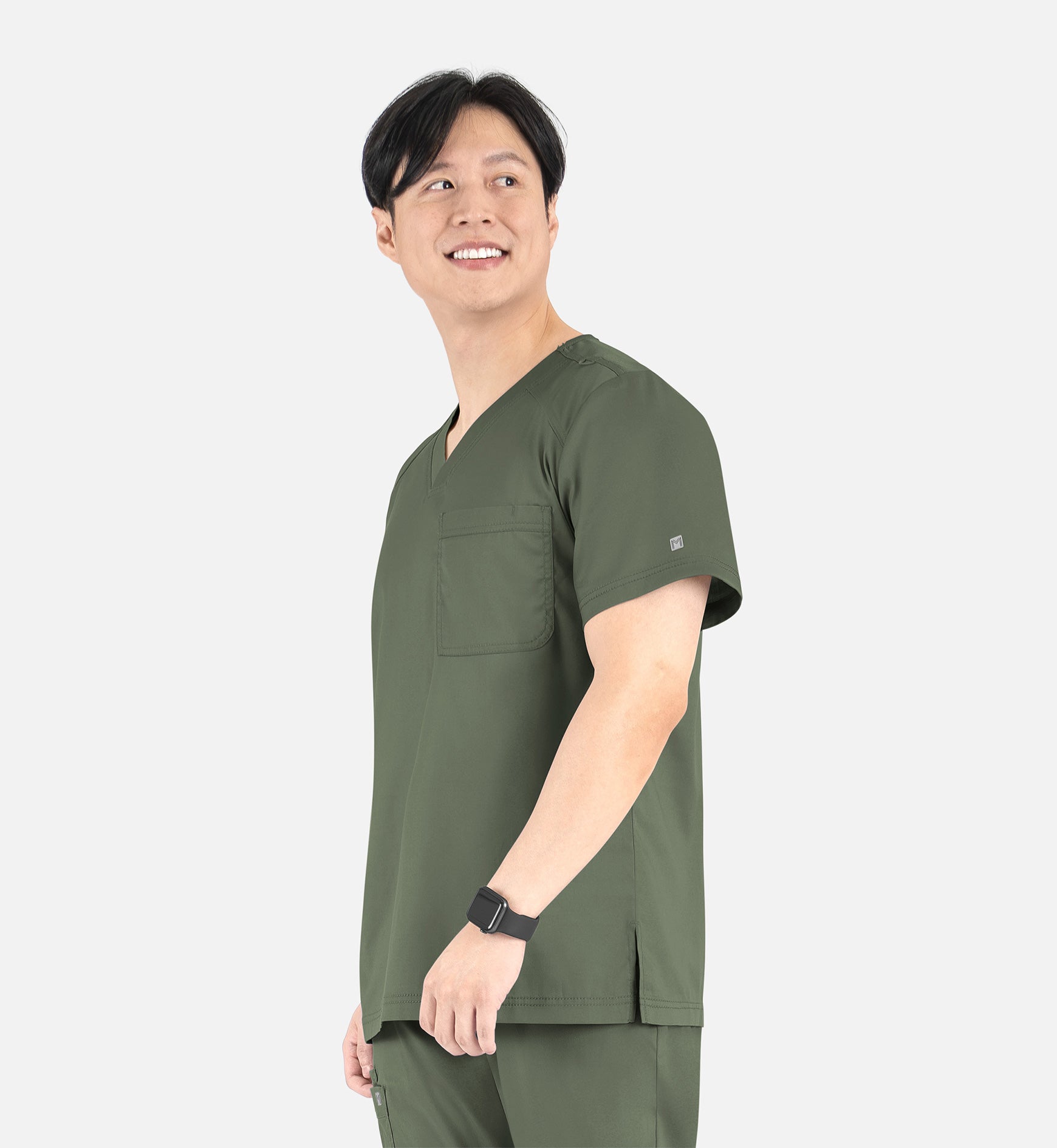 Matrix Mens 5501 Men’s Tuckable V-Neck Top Olive