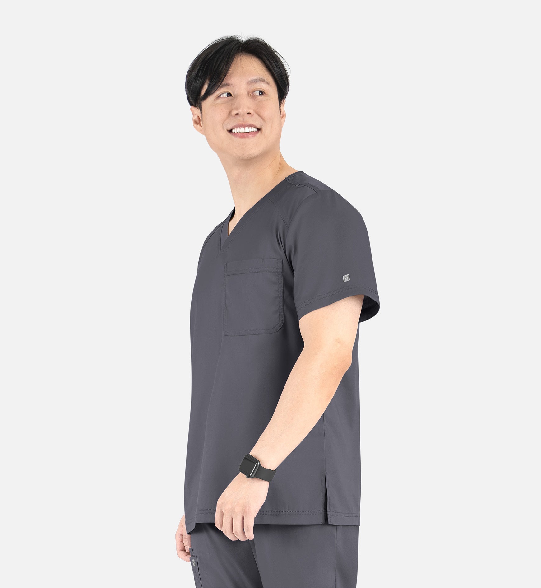 Matrix Mens 5501 Men’s Tuckable V-Neck Top Pewter