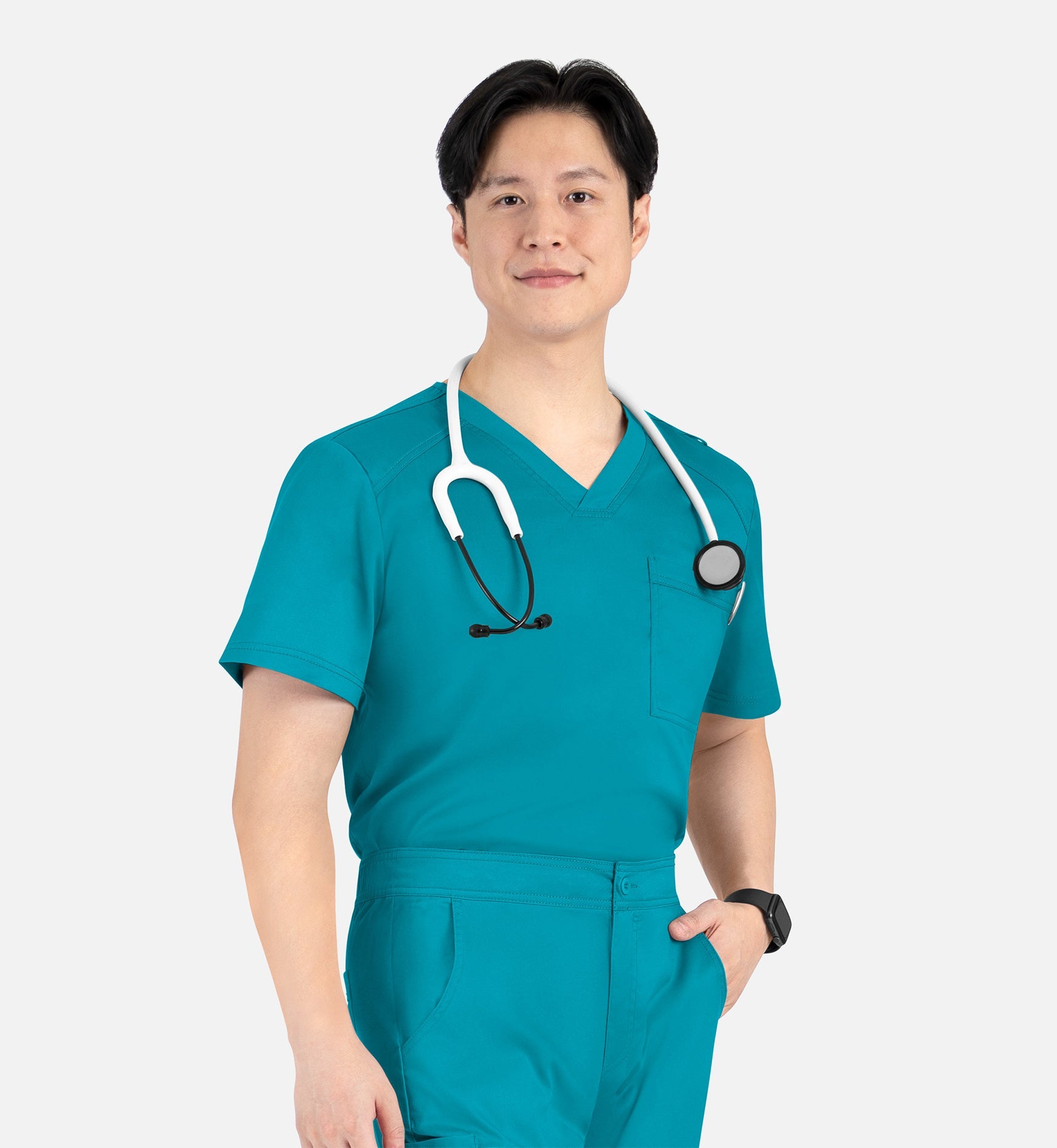 Matrix Mens 5501 Men’s Tuckable V-Neck Top Teal