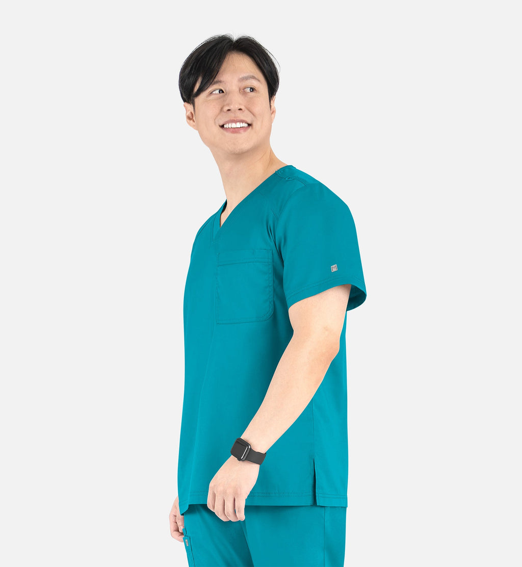 Matrix Mens 5501 Men’s Tuckable V-Neck Top Teal