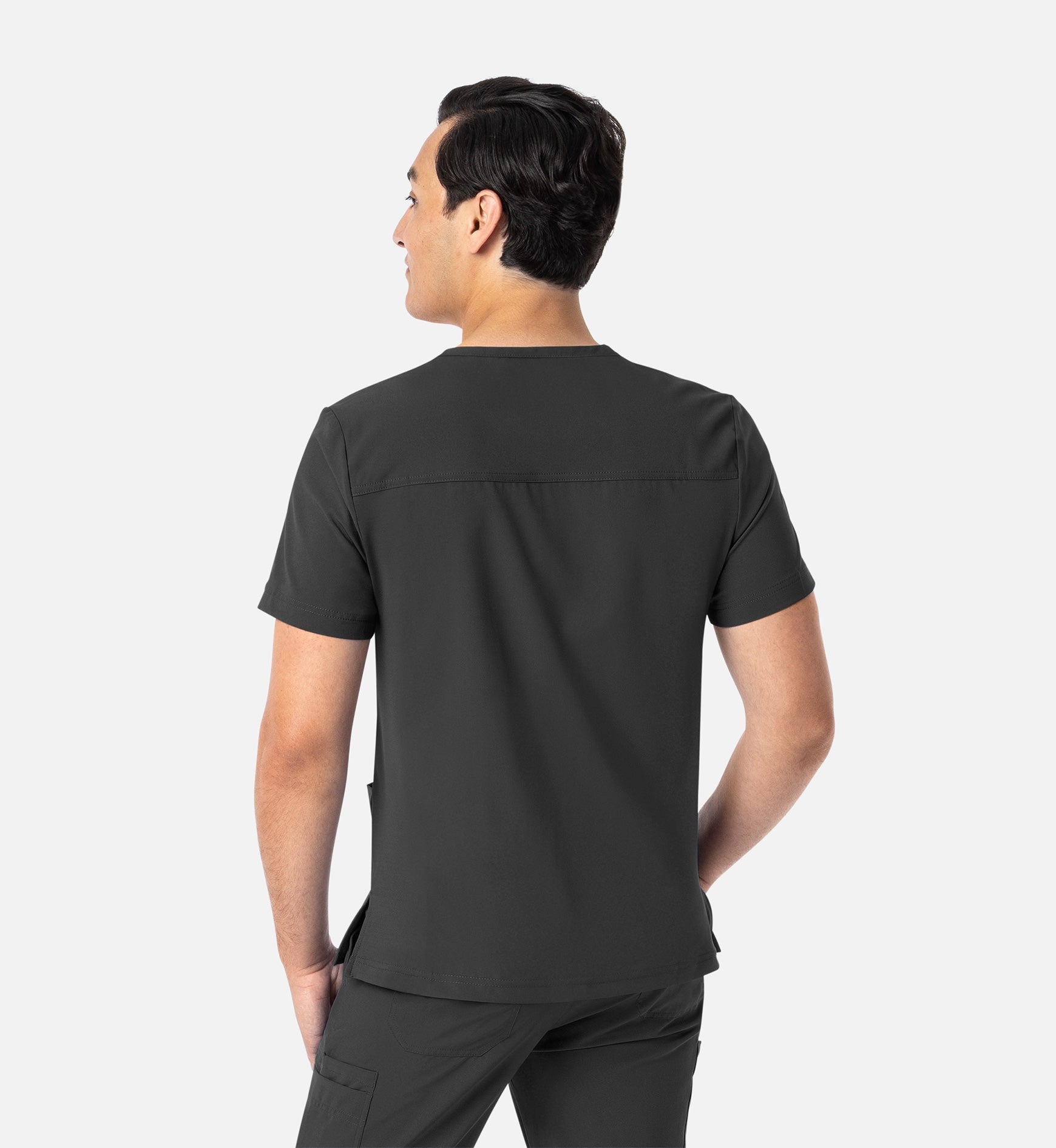 Matrix Mens 5502 Men’s 3 Pocket V-Neck Top Black