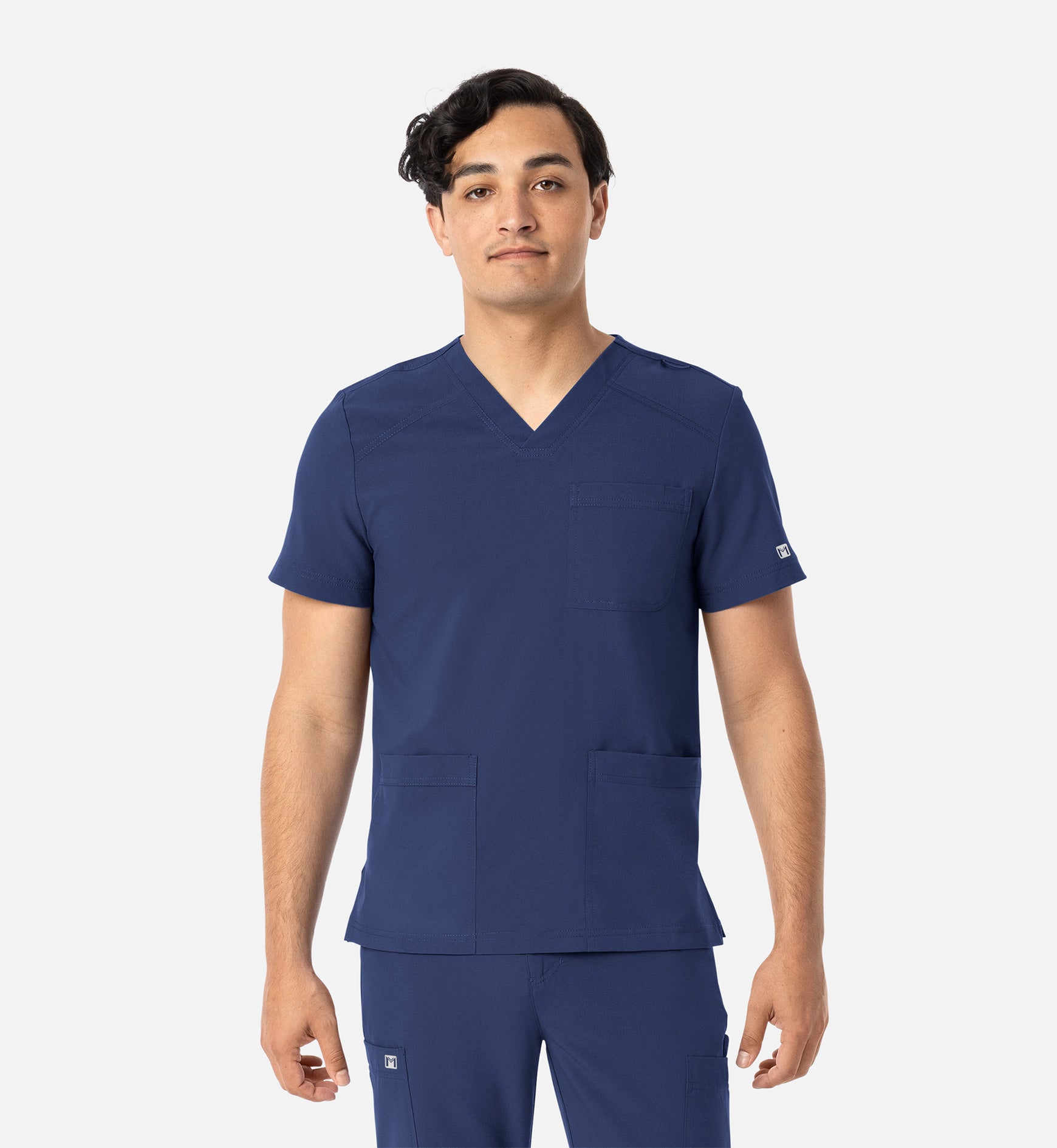 Matrix Mens 5502 Men’s 3 Pocket V-Neck Top Navy