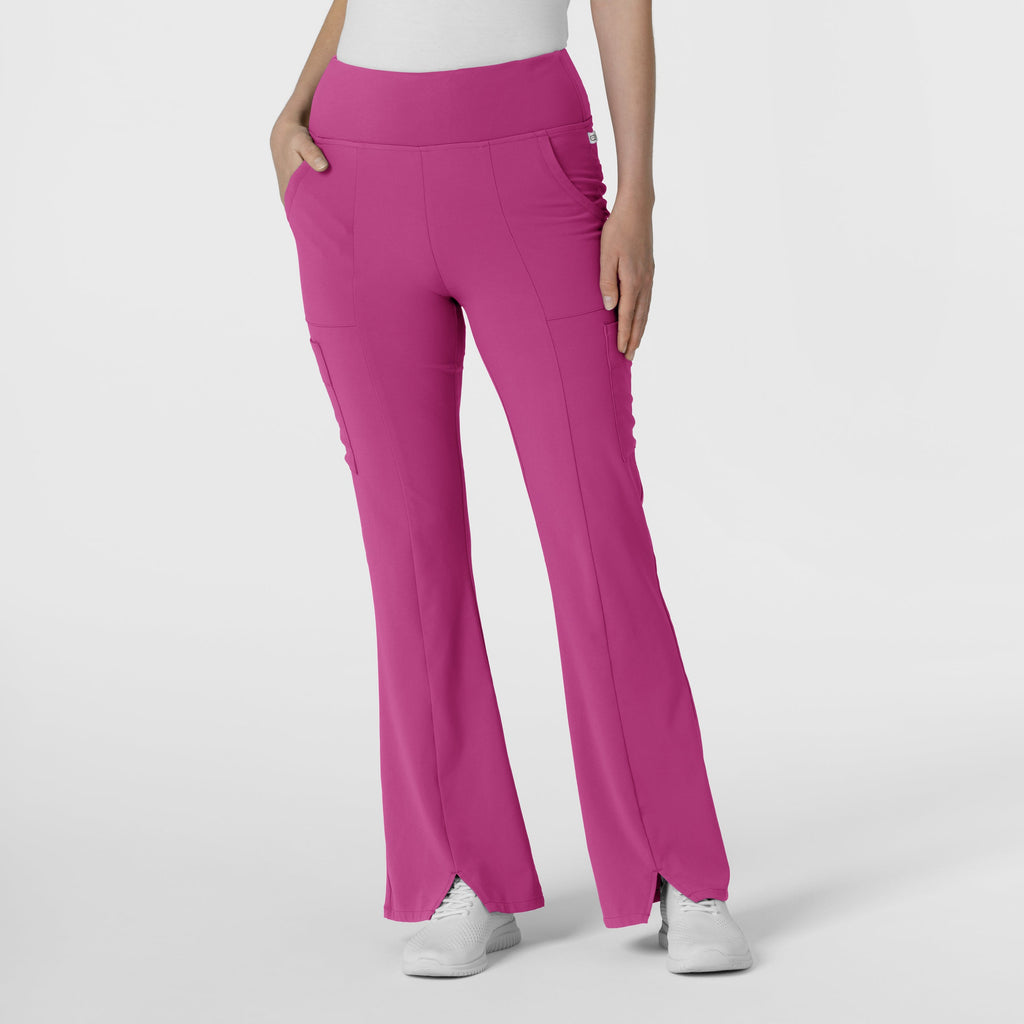 RENEW 5534 Cargo Flare Scrub Pants Raspberry