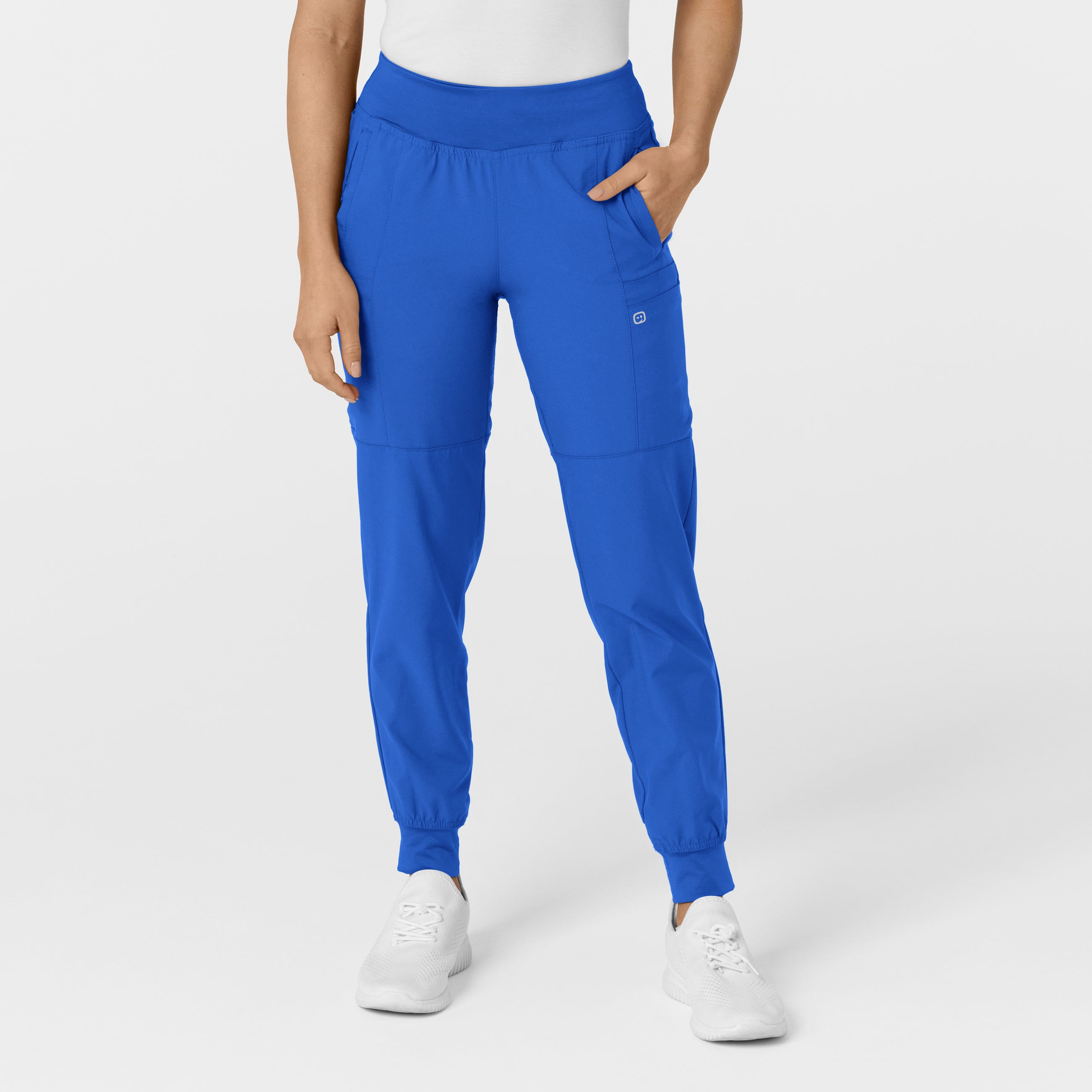 W123 5555 Comfort Waist Cargo Jogger Scrub Pants Royal