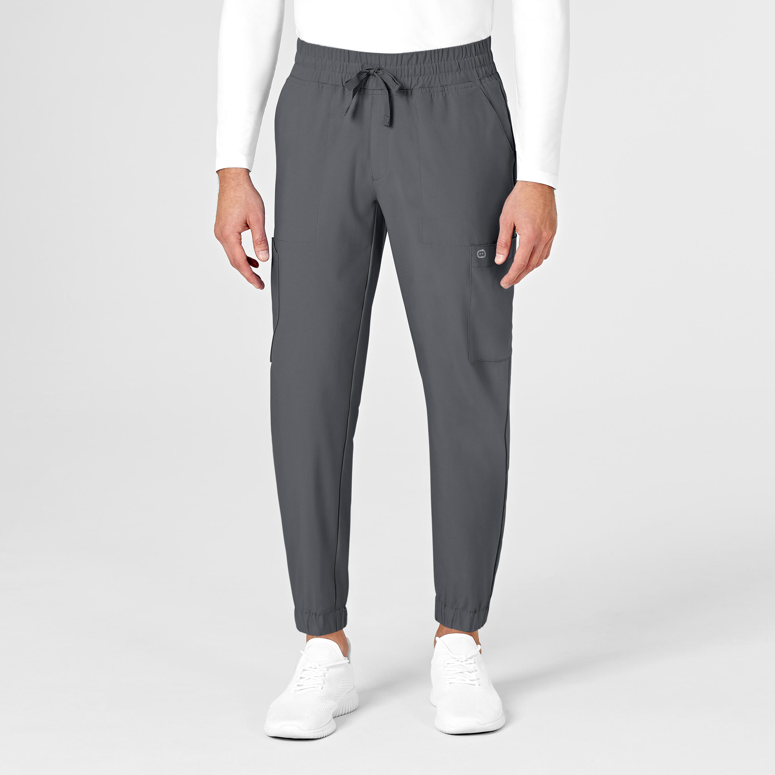 W123 5655 Men's Cargo Jogger Scrub Pants Pewter