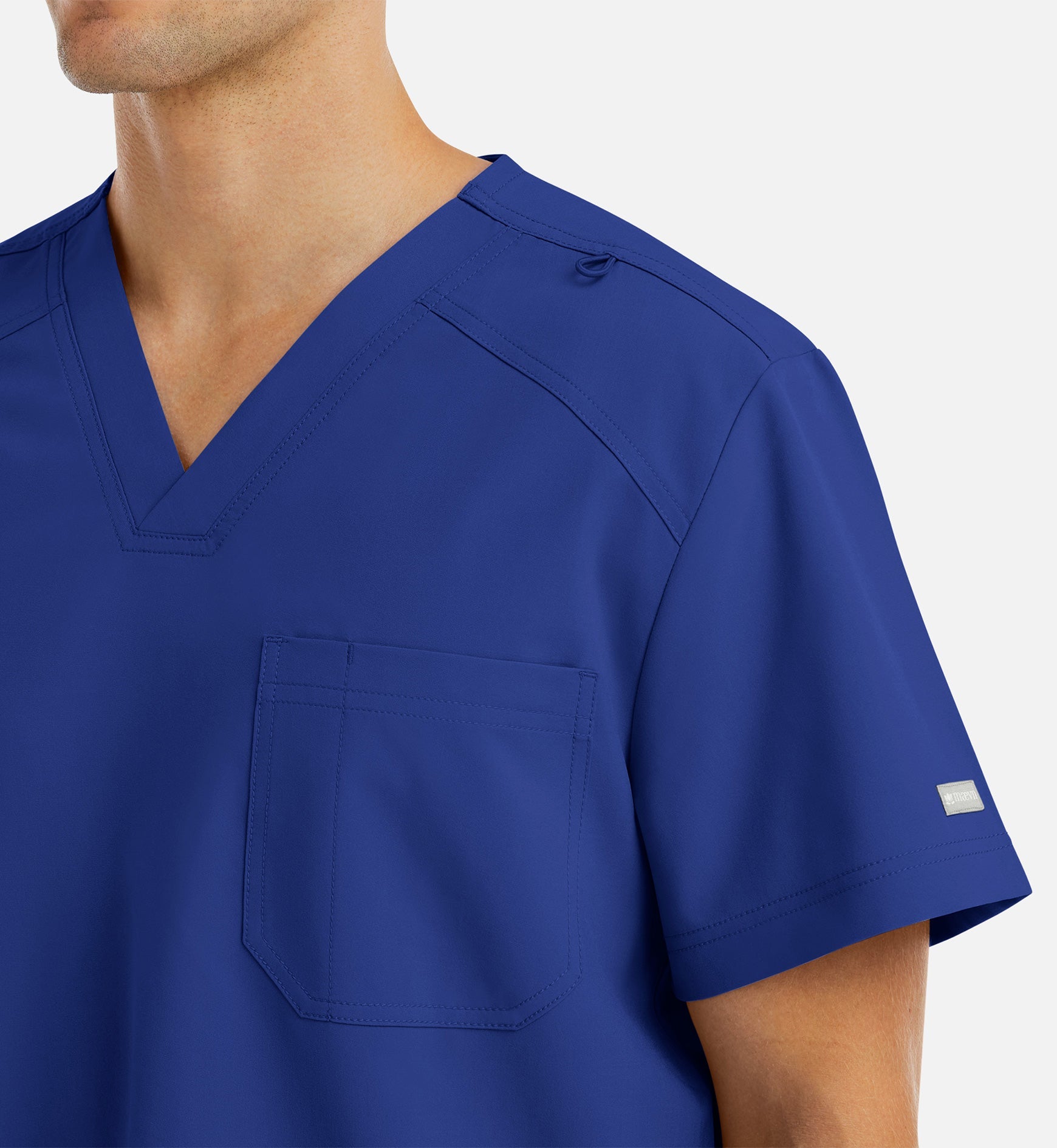 Momentum 5801 Men's Tuckable Basic V-Neck Top Galaxy Blue