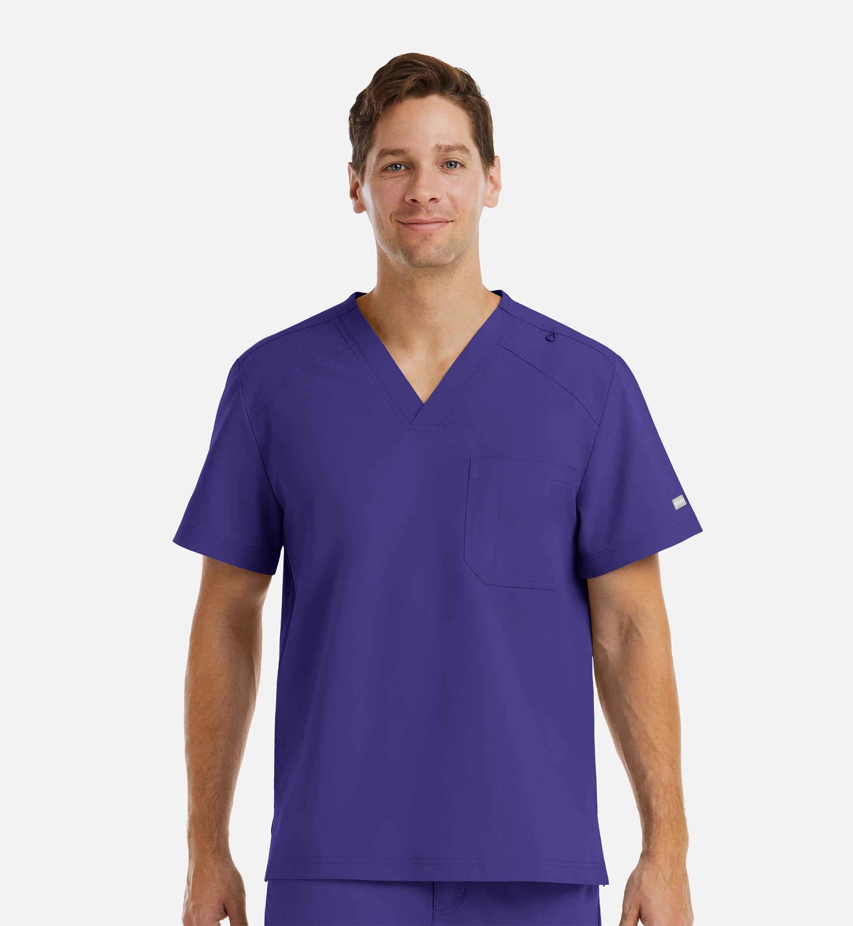 Momentum 5801 Men's Tuckable Basic V-Neck Top Grape