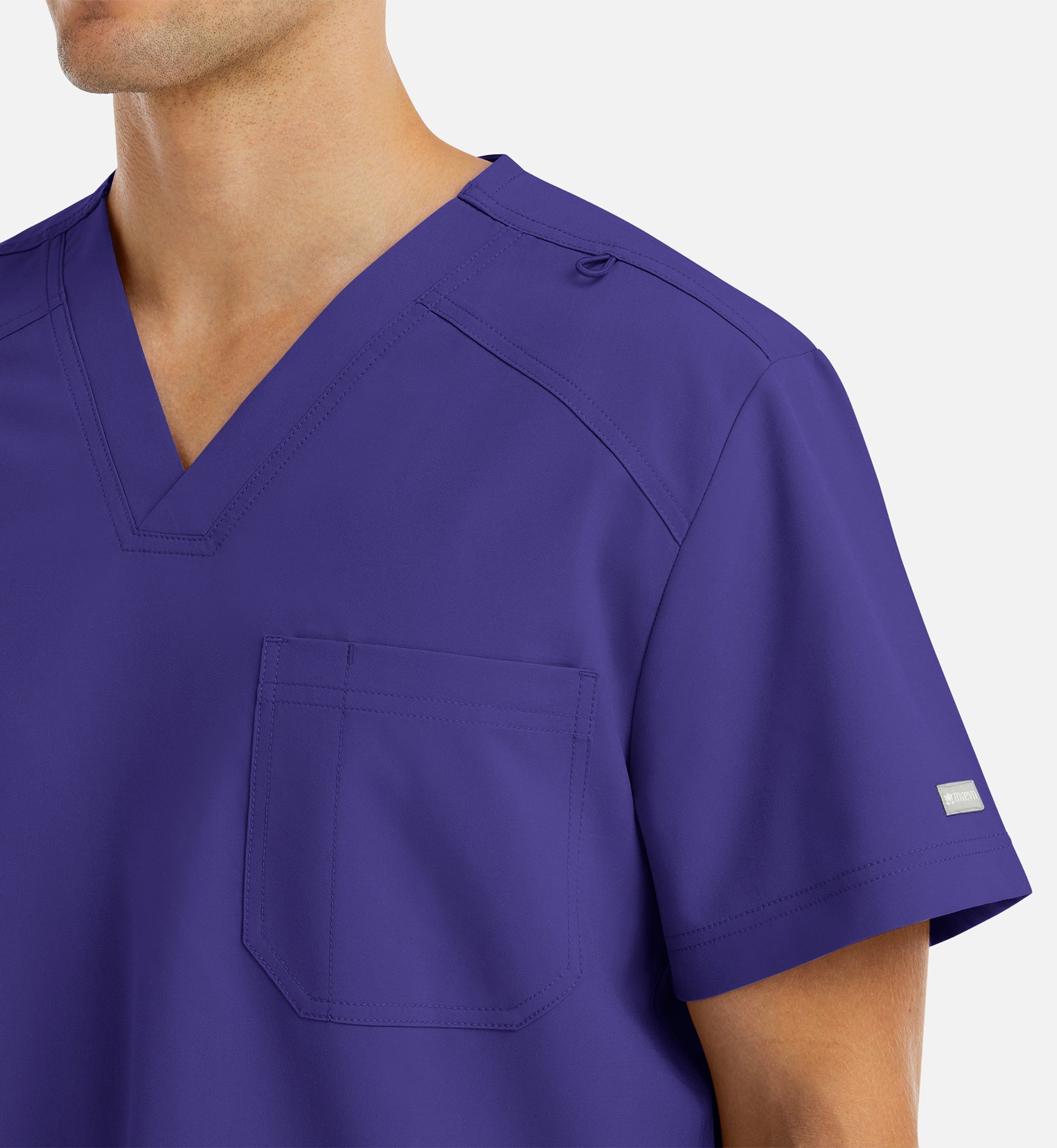 Momentum 5801 Men's Tuckable Basic V-Neck Top Grape