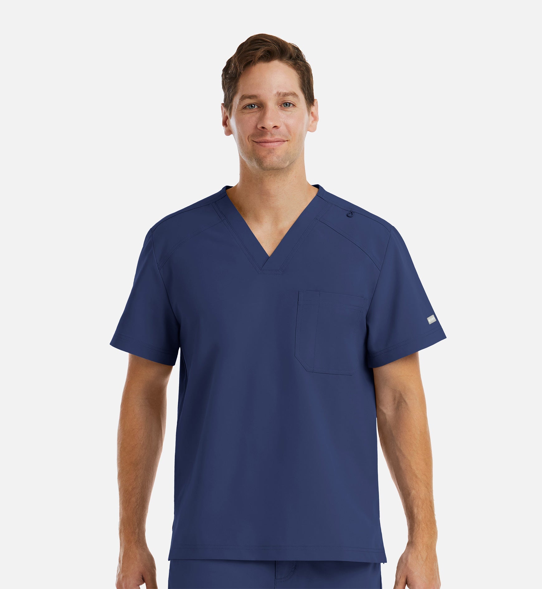 Momentum 5801 Men's Tuckable Basic V-Neck Top Navy