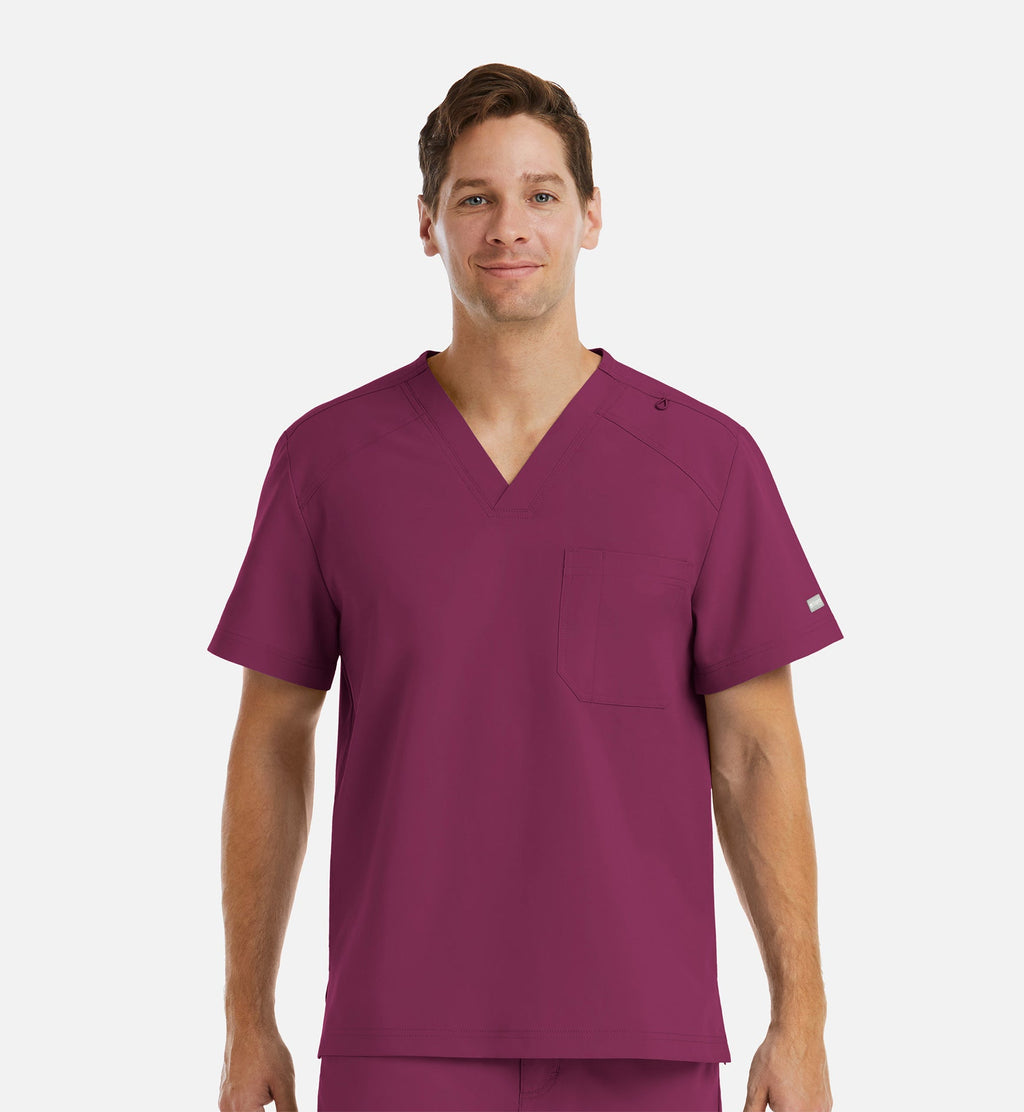 Momentum 5801 Men's Tuckable Basic V-Neck Top Wine