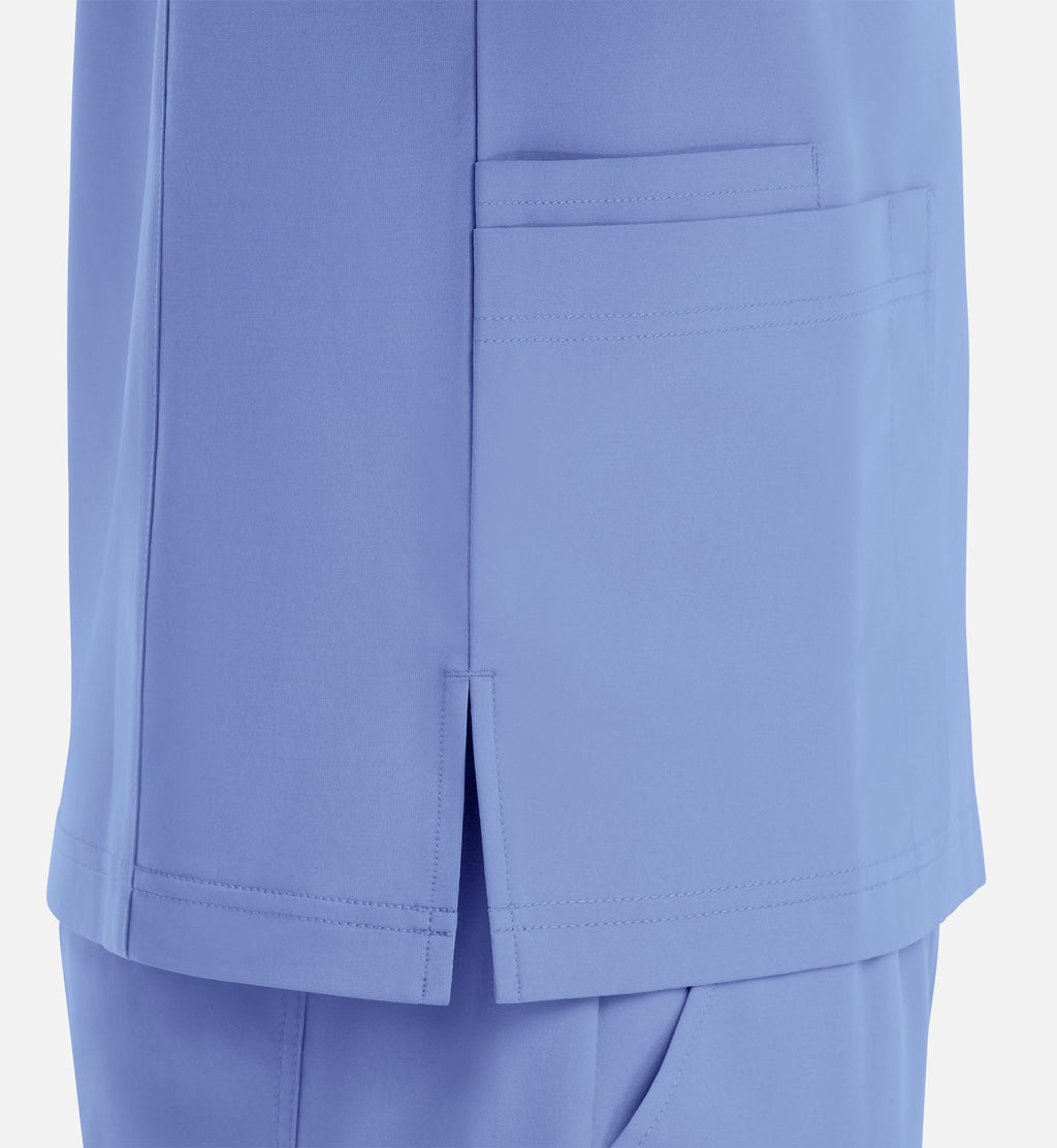 Momentum 5802 Men's 4 Pocket Banded V-Neck Top Ceil Blue