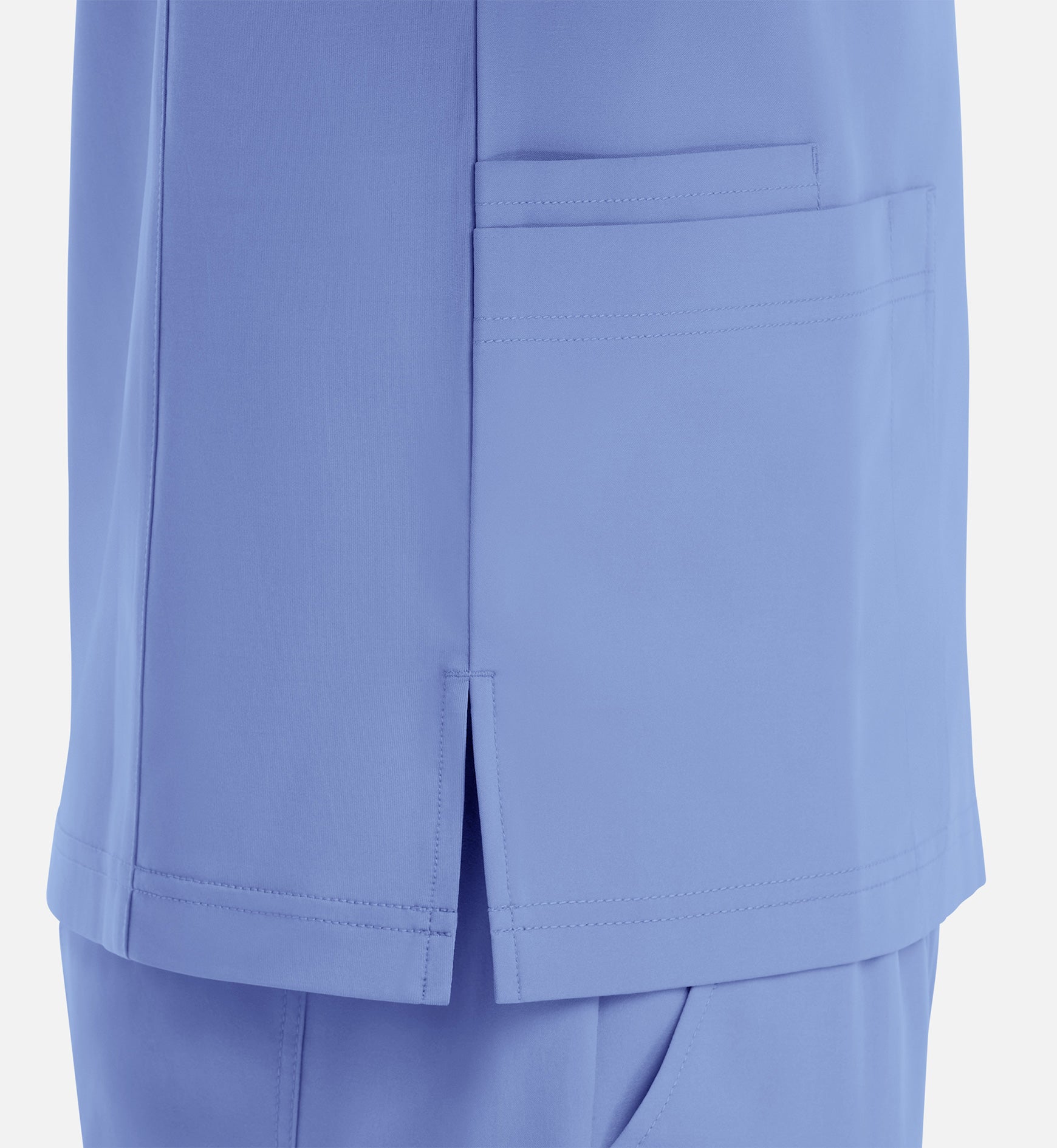 Momentum 5802 Men's 4 Pocket Banded V-Neck Top Ceil Blue