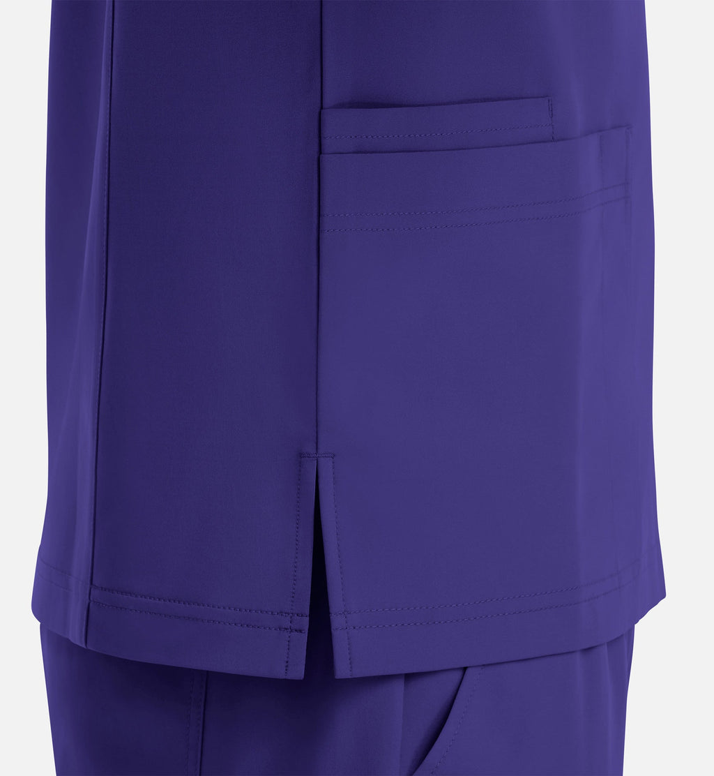 Momentum 5802 Men's 4 Pocket Banded V-Neck Top Grape