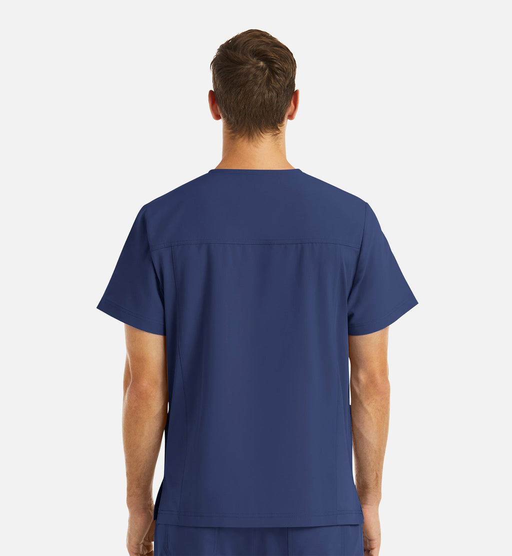 Momentum 5802 Men's 4 Pocket Banded V-Neck Top Navy
