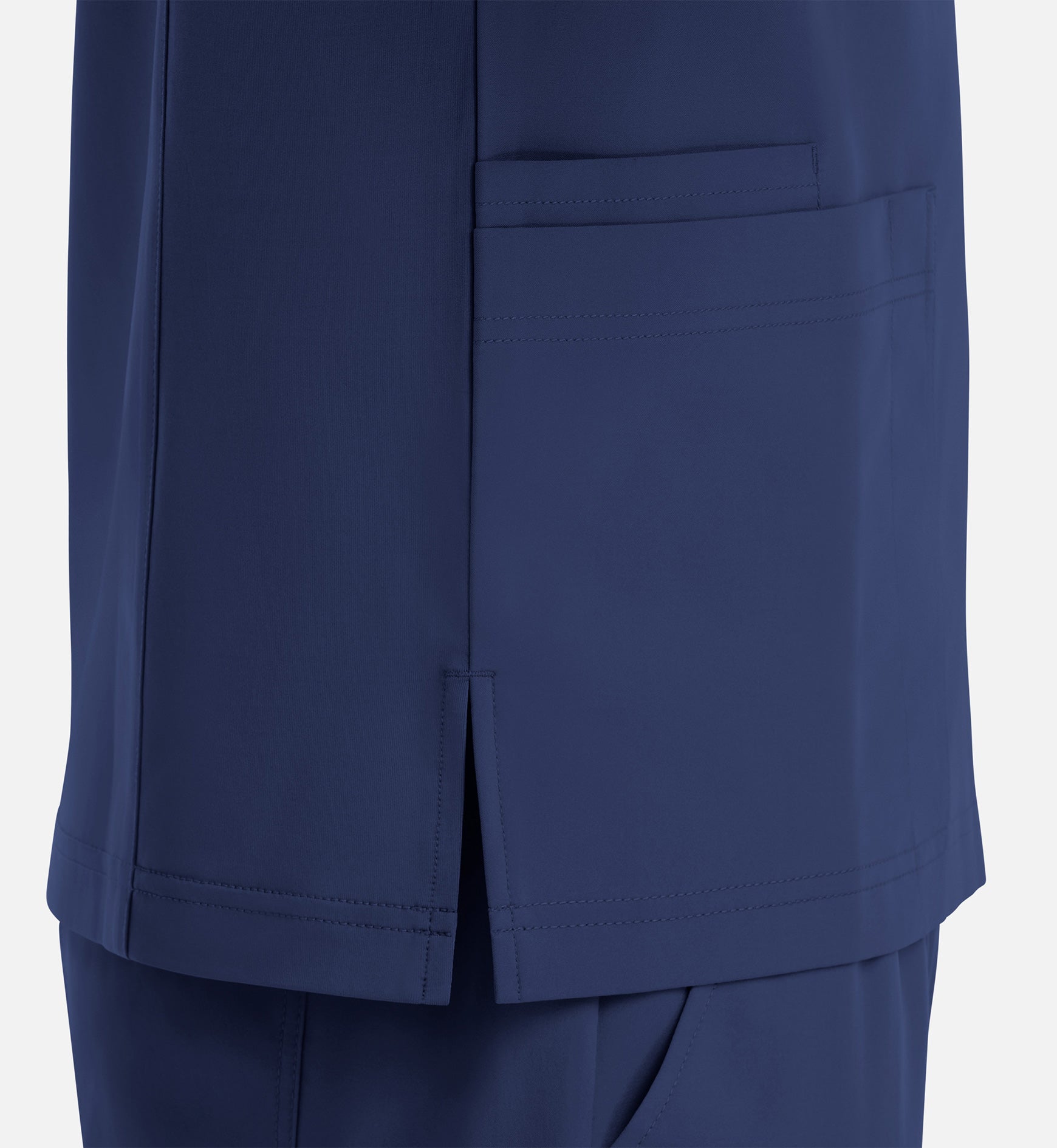 Momentum 5802 Men's 4 Pocket Banded V-Neck Top Navy