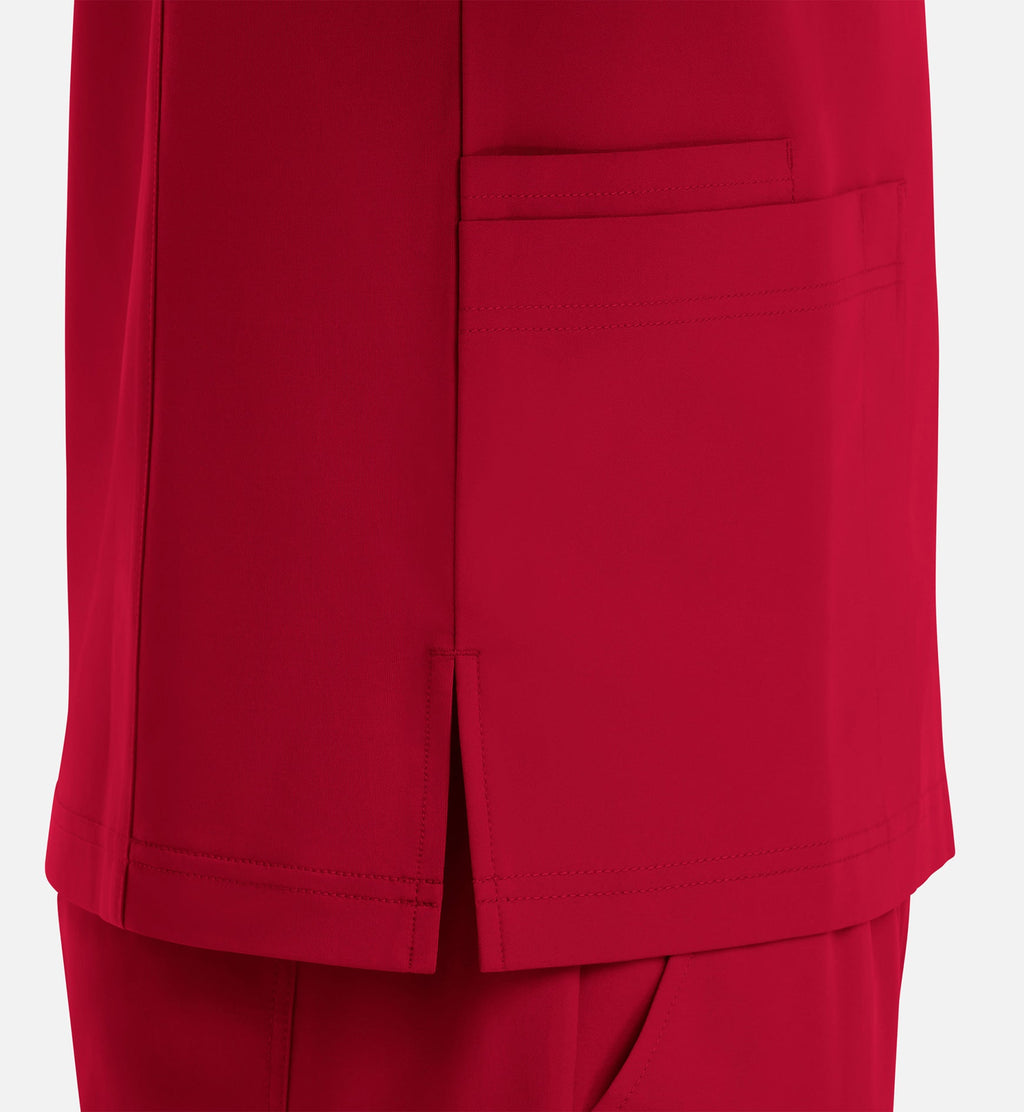 Momentum 5802 Men's 4 Pocket Banded V-Neck Top Red