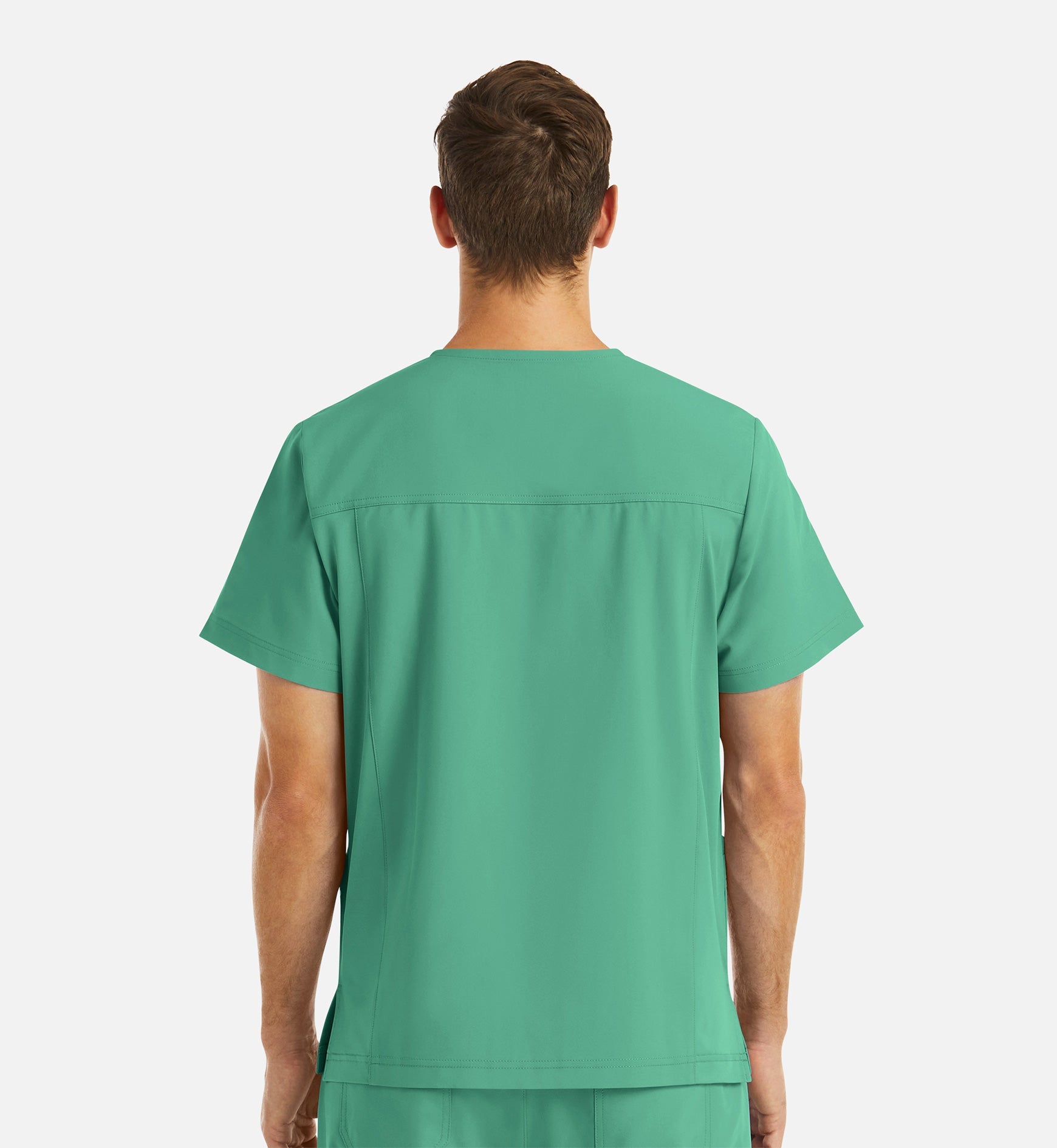 Momentum 5802 Men's 4 Pocket Banded V-Neck Top Surgical Green