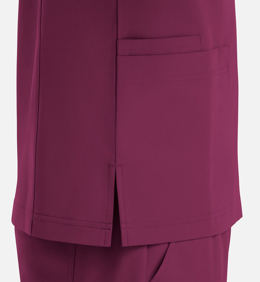 Momentum 5802 Men's 4 Pocket Banded V-Neck Top Wine