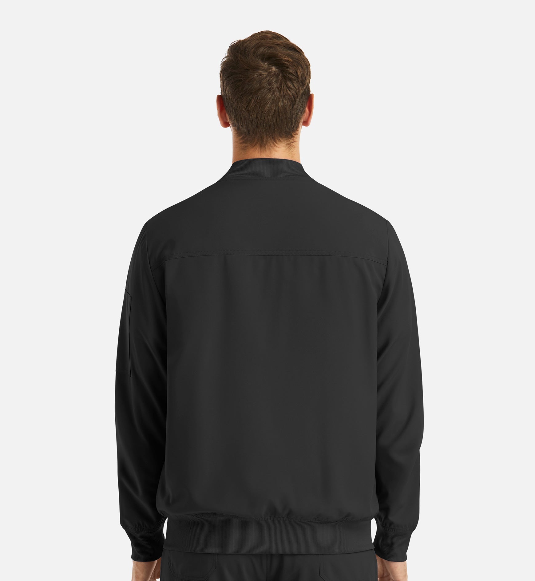 Momentum 5861 Men's Full Zip Bomber Jacket Black