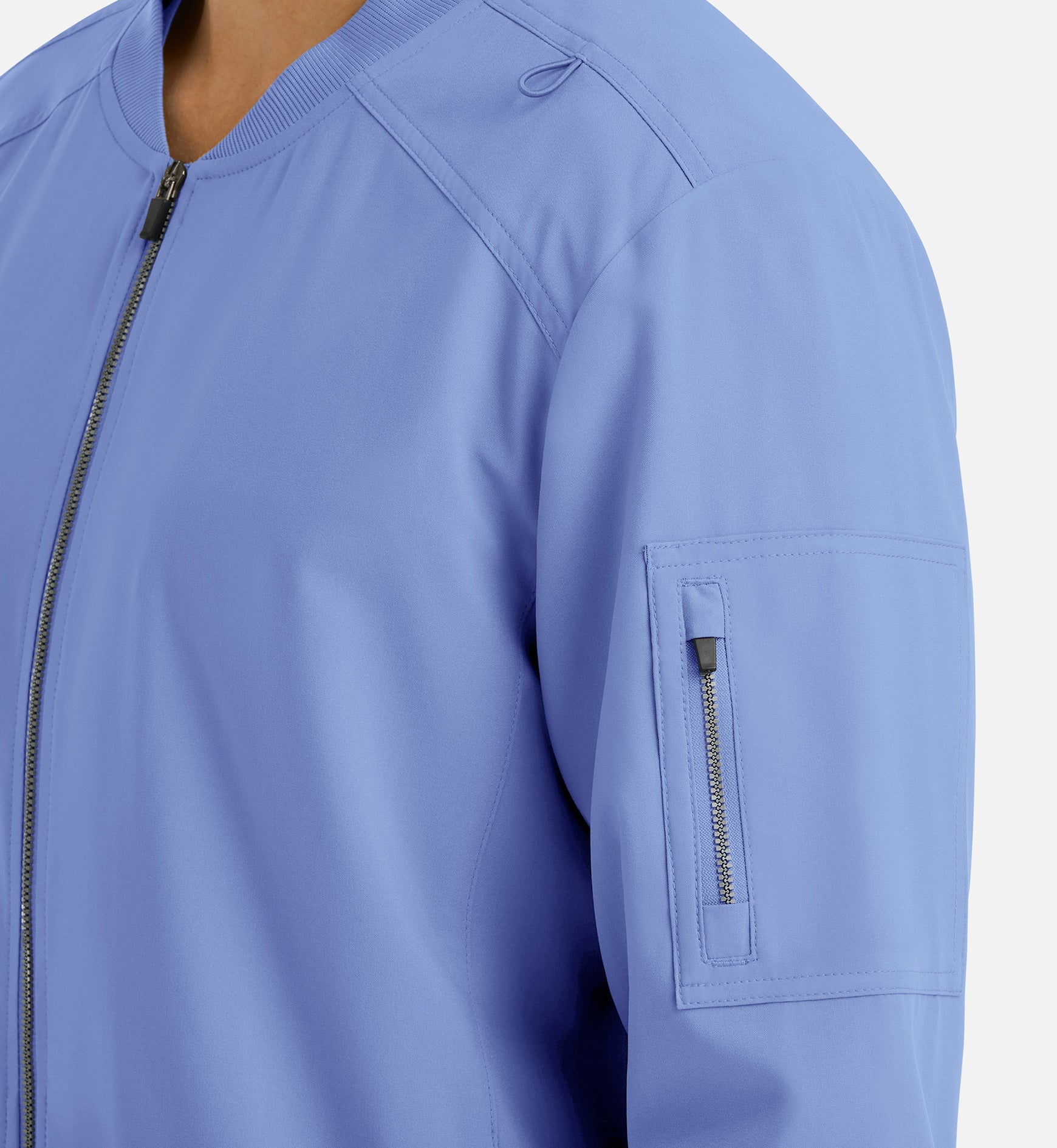 Momentum 5861 Men's Full Zip Bomber Jacket Ceil Blue