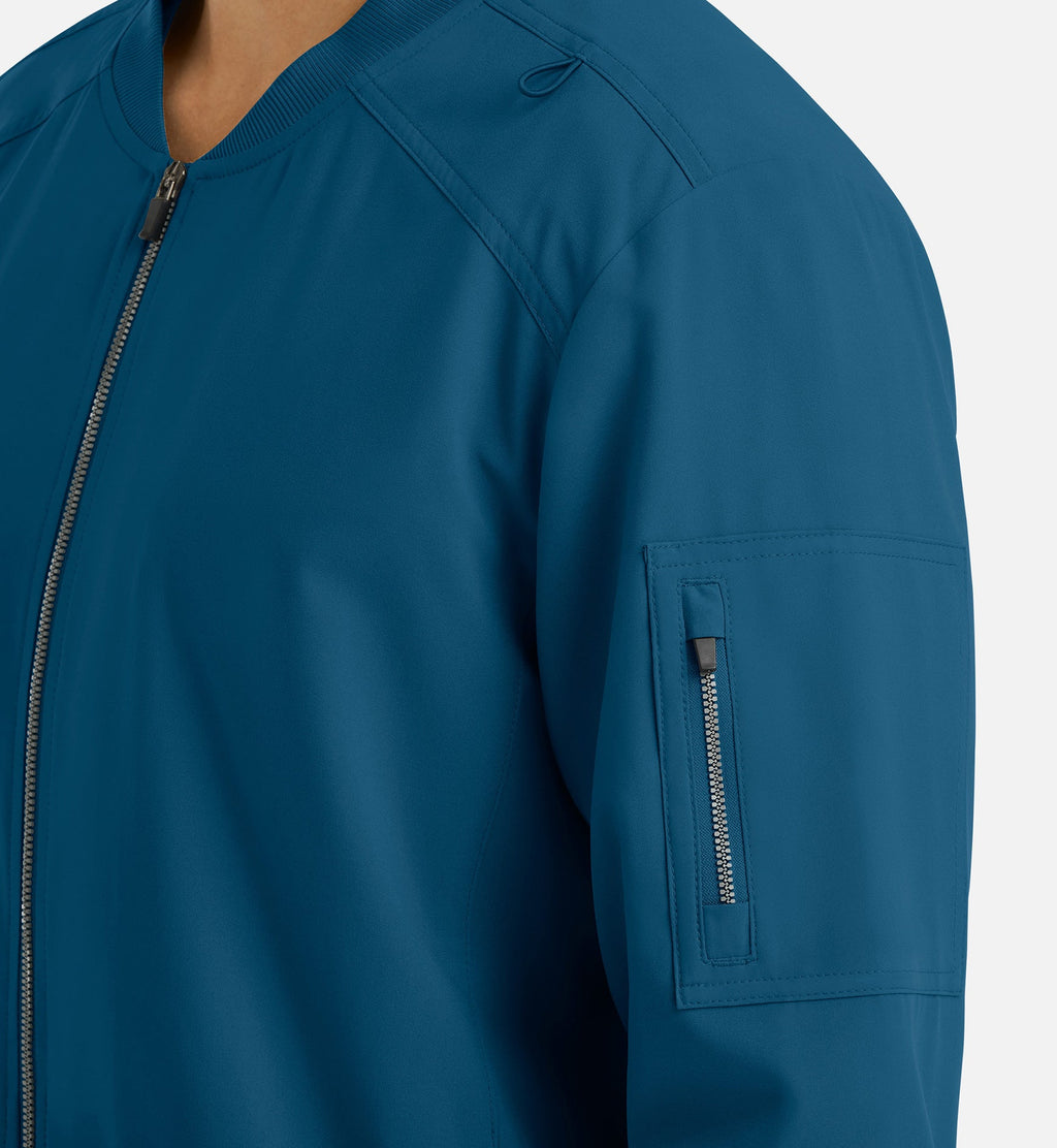 Momentum 5861 Men's Full Zip Bomber Jacket Caribbean Blue