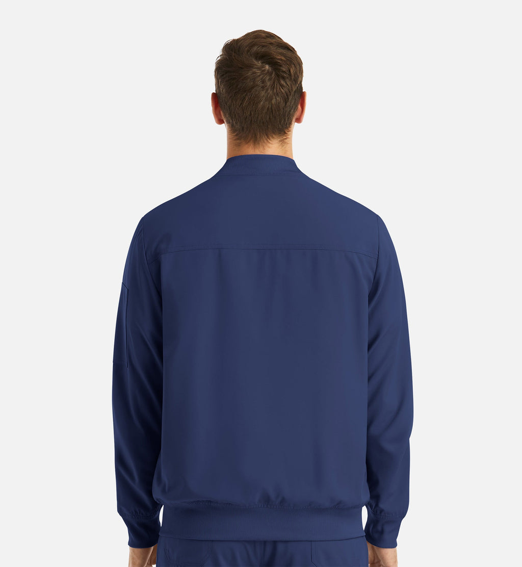 Momentum 5861 Men's Full Zip Bomber Jacket Navy