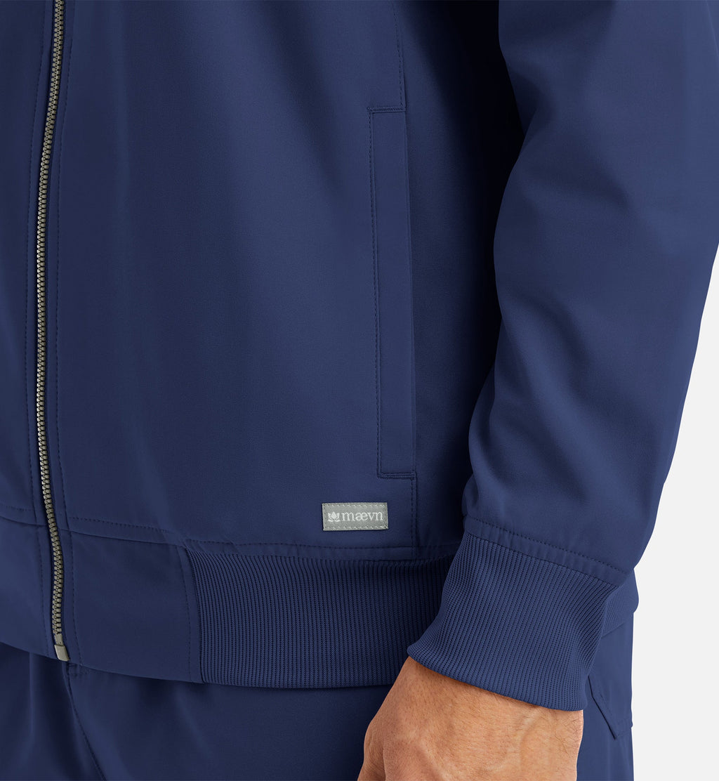 Momentum 5861 Men's Full Zip Bomber Jacket Navy