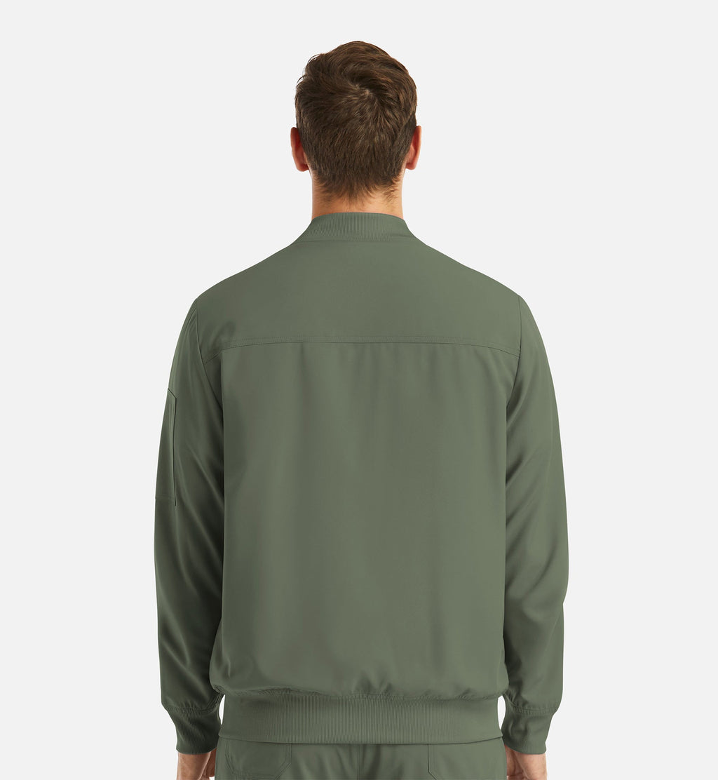 Momentum 5861 Men's Full Zip Bomber Jacket Olive