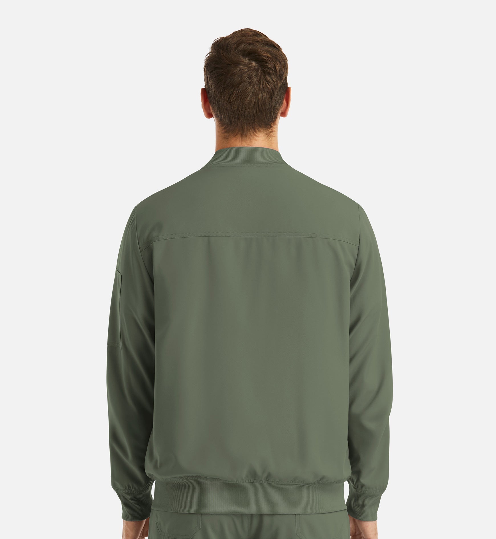 Momentum 5861 Men's Full Zip Bomber Jacket Olive