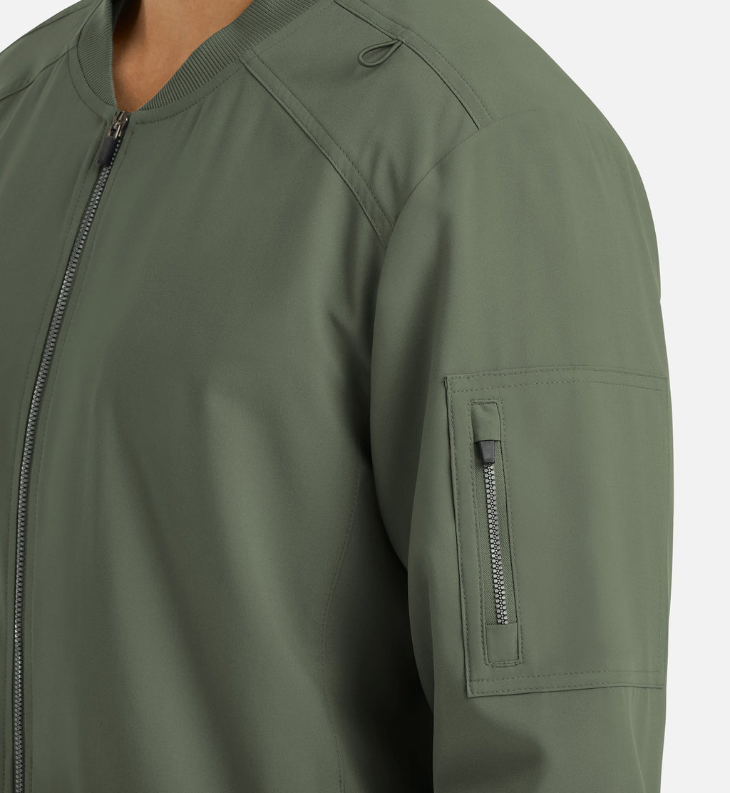 Momentum 5861 Men's Full Zip Bomber Jacket Olive