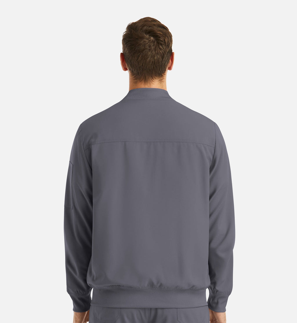 Momentum 5861 Men's Full Zip Bomber Jacket Pewter