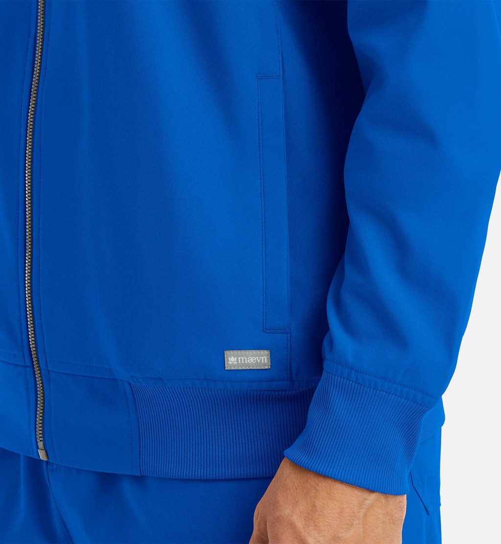 Momentum 5861 Men's Full Zip Bomber Jacket Royal Blue
